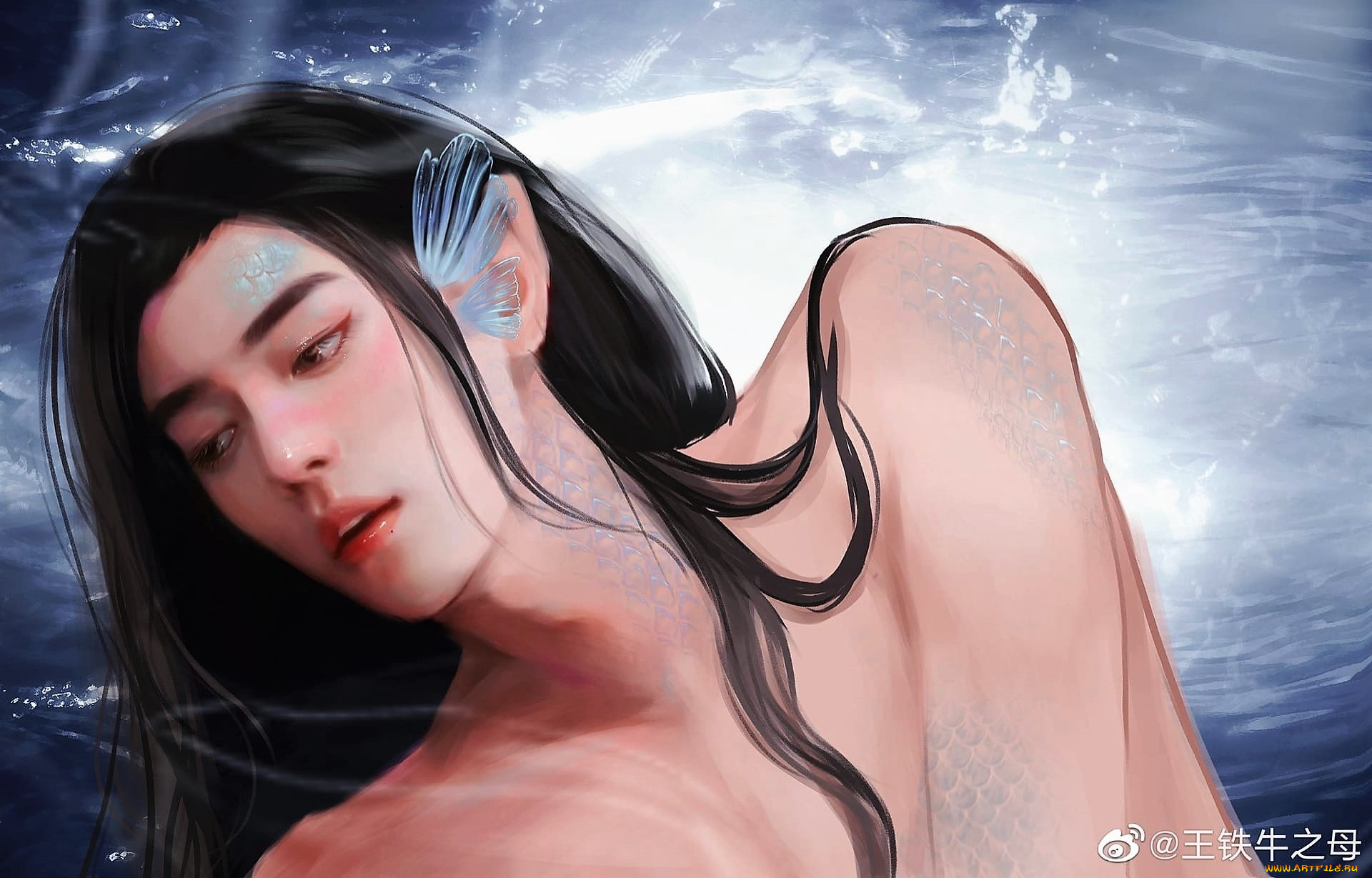 рисованное, кино, , мультфильмы, вэй, усянь, русалка, вода