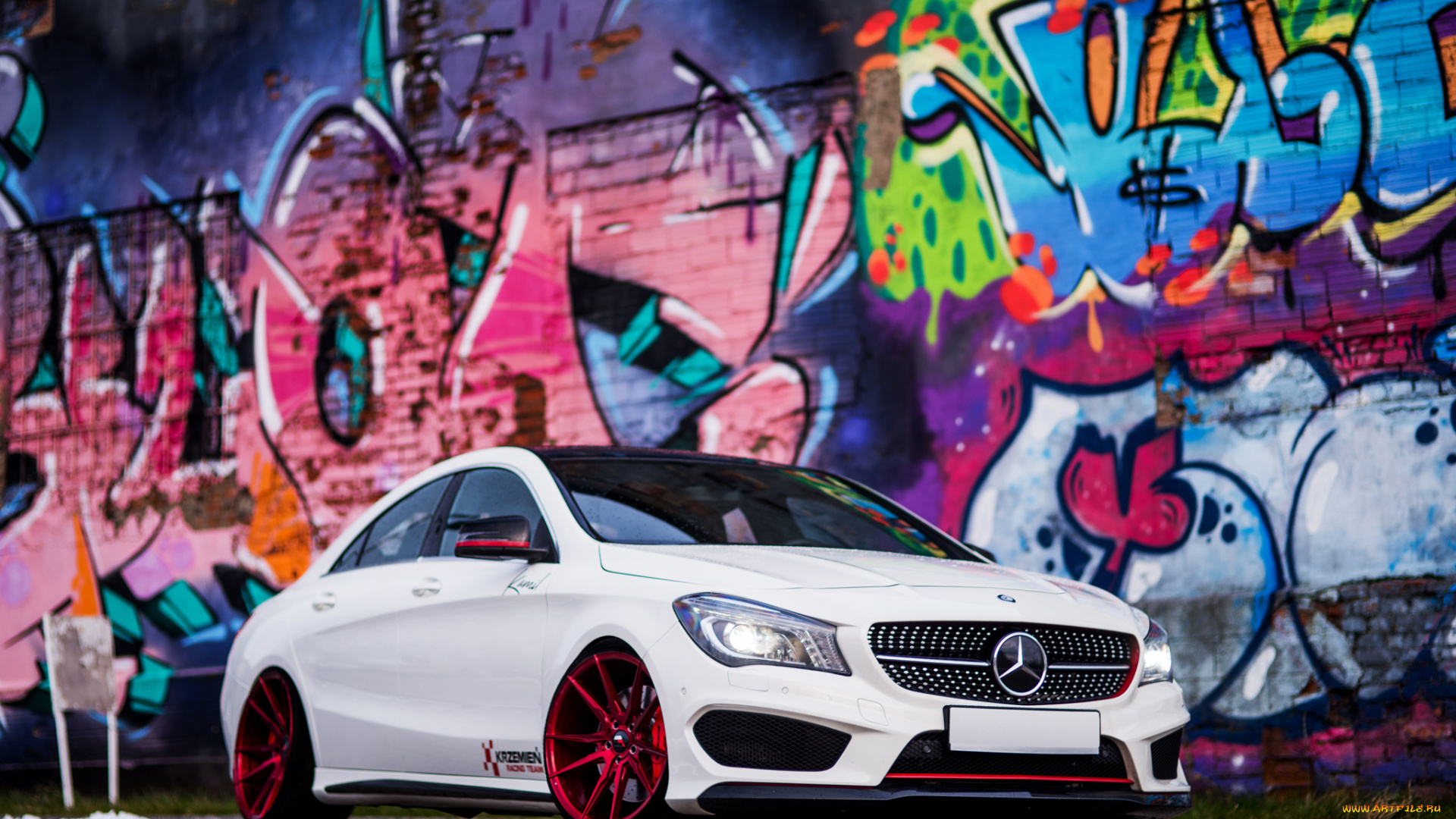 mercedes-benz, cla, автомобили, mercedes-benz, mercedes, cla, white, luxury, graffiti