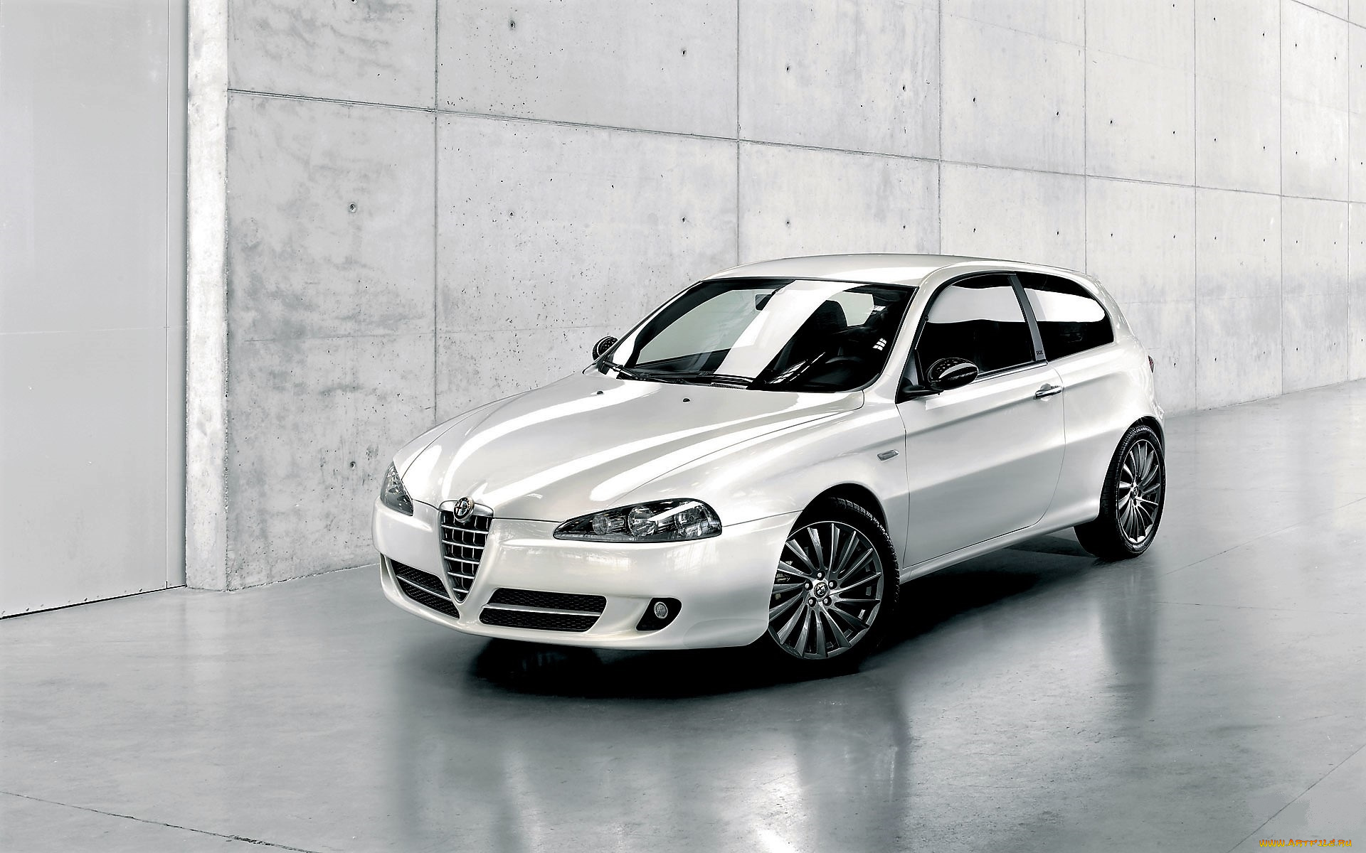 автомобили, alfa, romeo, белый, стена