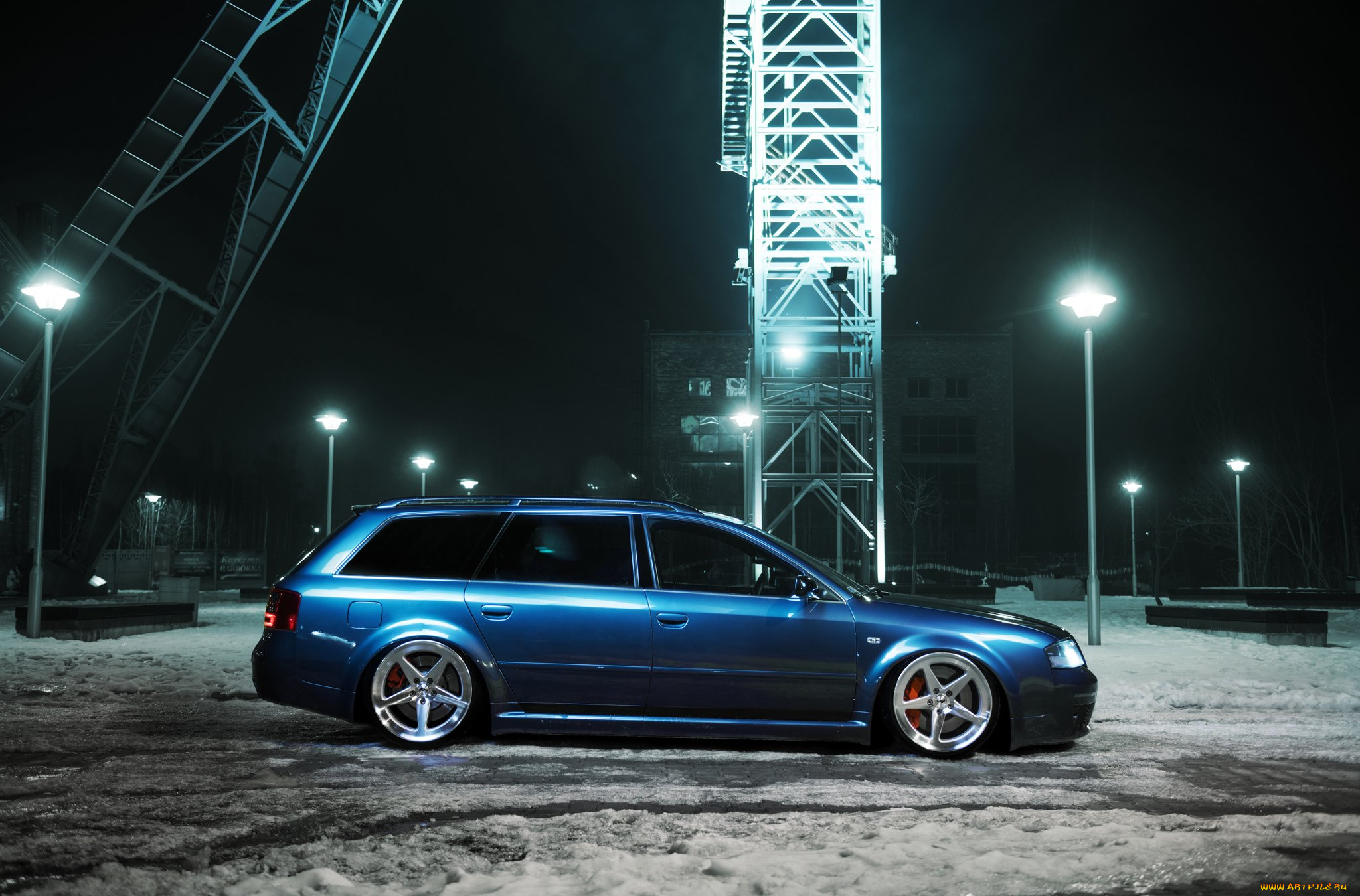 audi, s6, avant, автомобили, audi, s6, tuning, blue, stance, avant