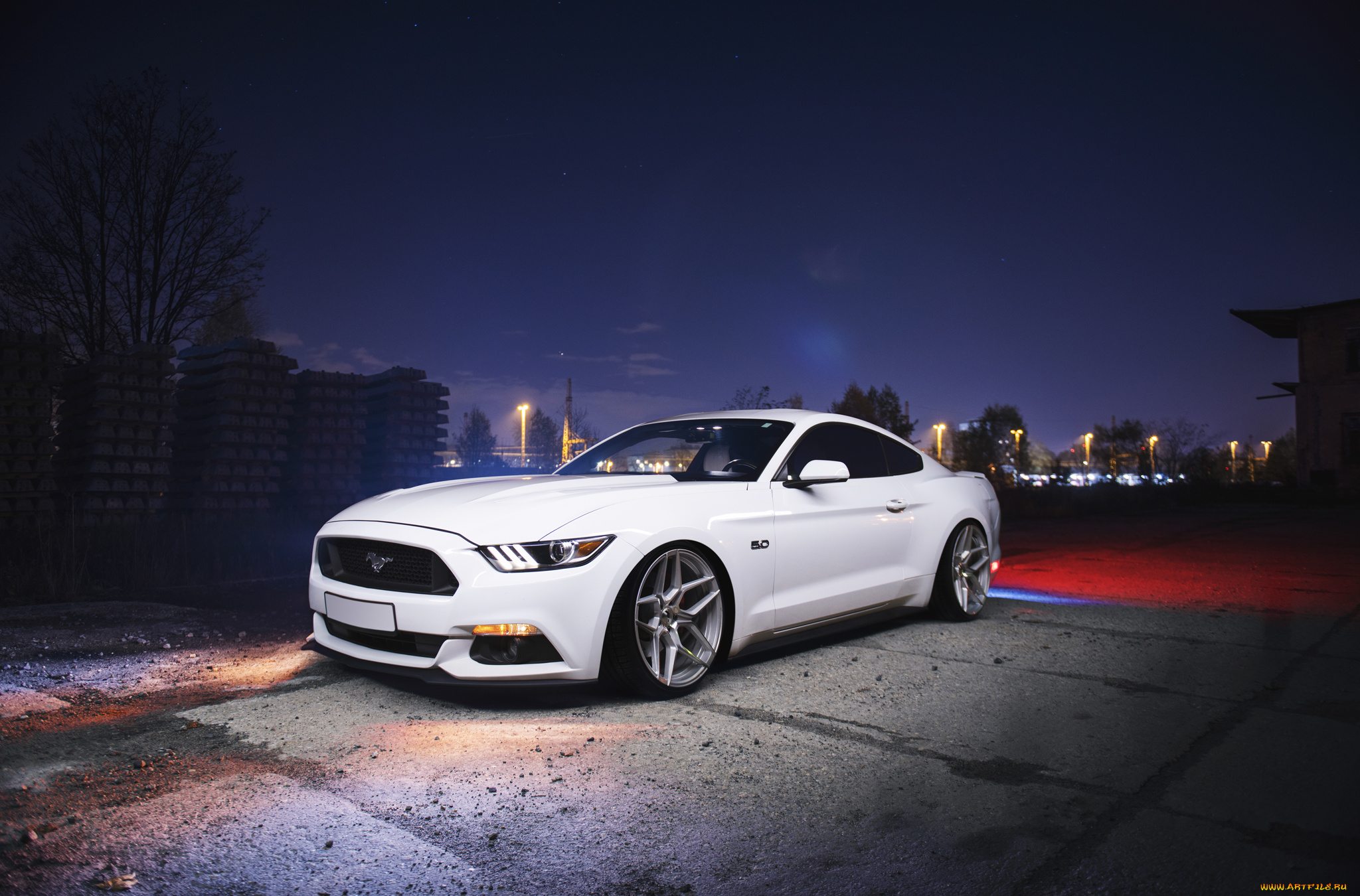 ford, mustang, автомобили, ford, mustang, white, stance, muscle, car, city