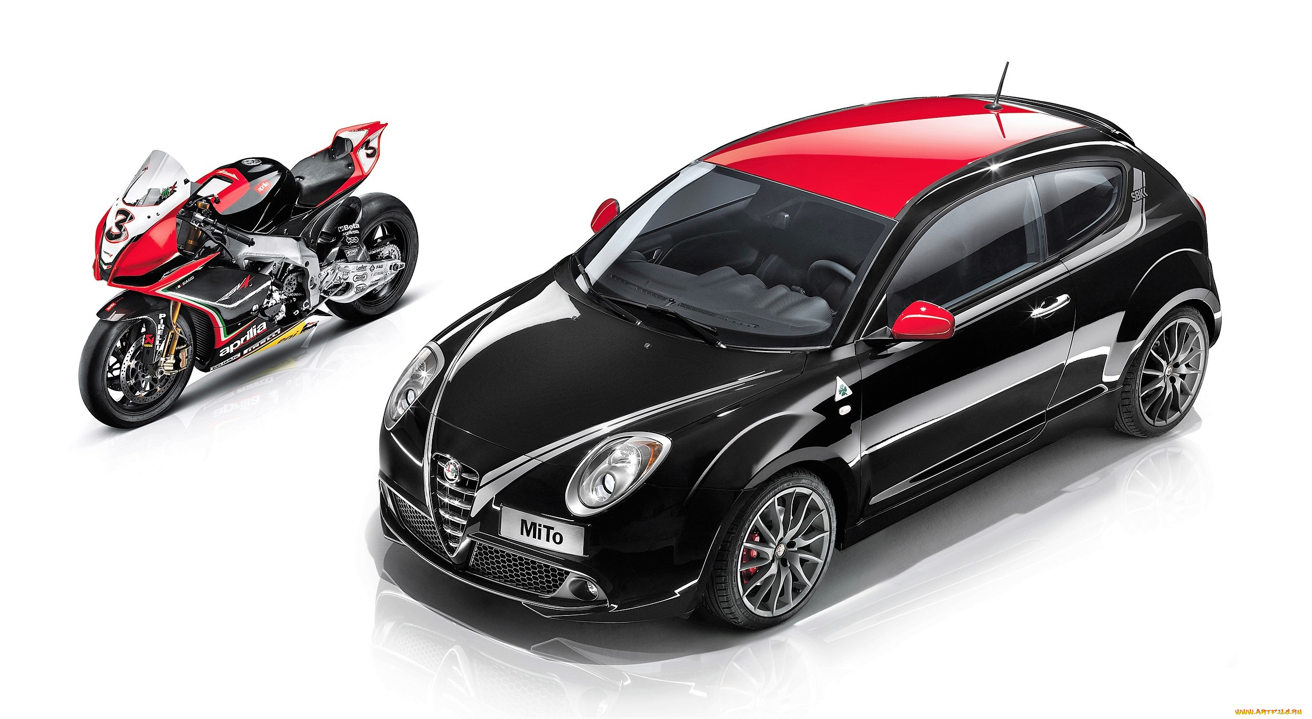alfa, romeo, mito, sbk, limited, edition, автомобили, alfa, romeo, черный, мотоцикл