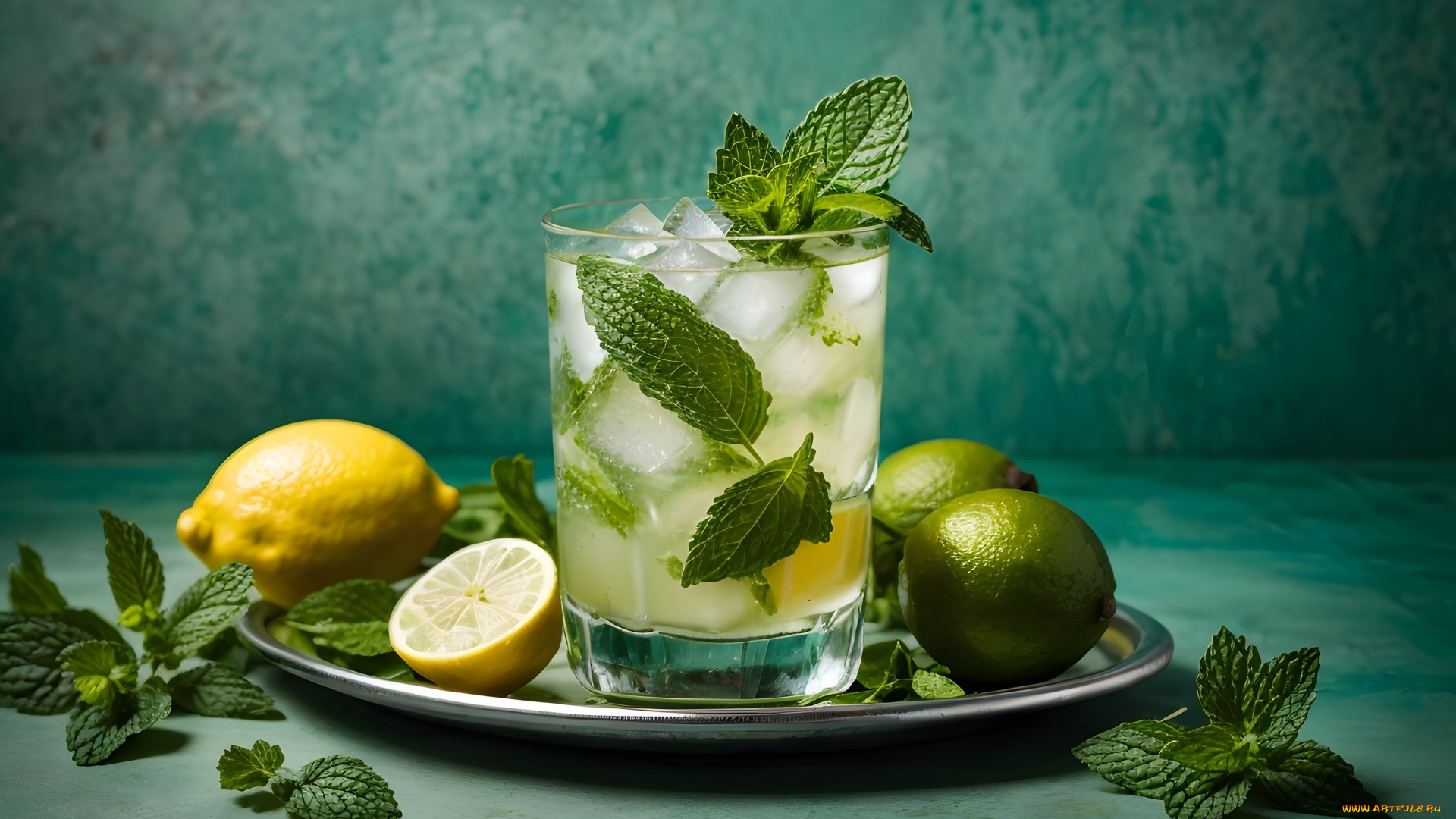 3д, 3д, графика, еда-, food, мохито