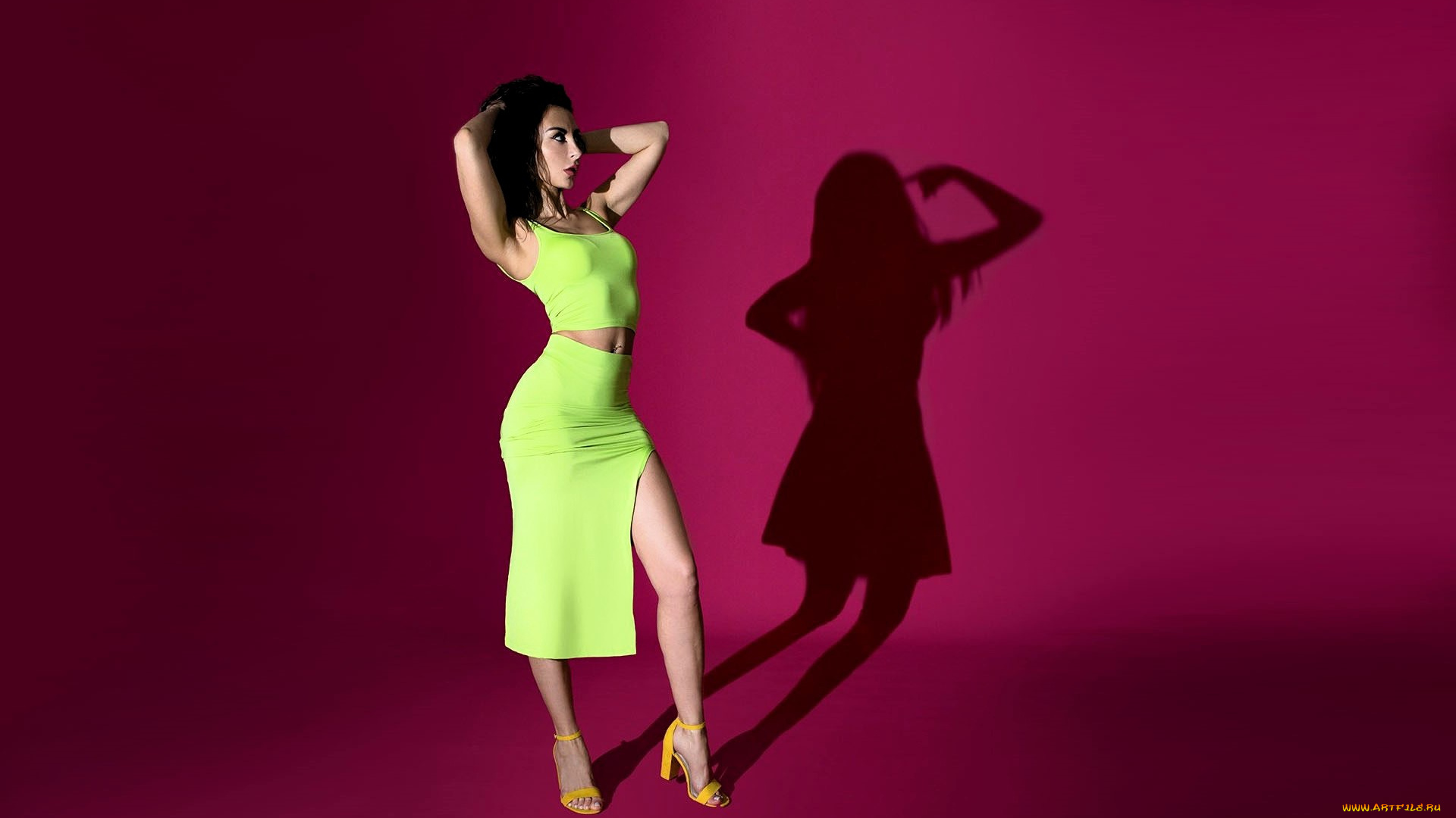 девушки, наталья, анпилогова, брюнетка, топ, юбка, тень