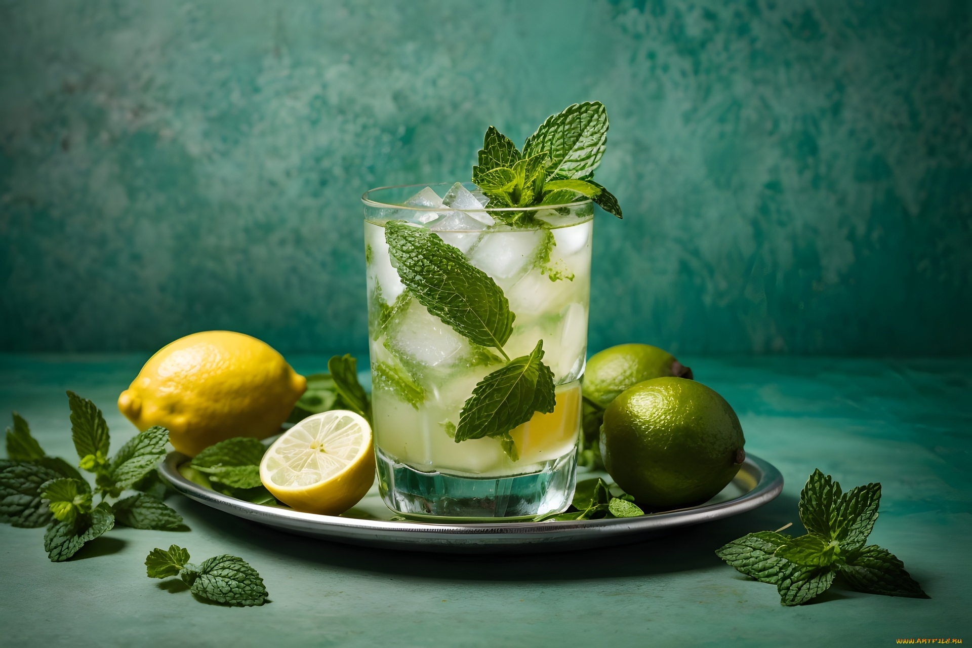 3д, 3д, графика, еда-, food, мохито