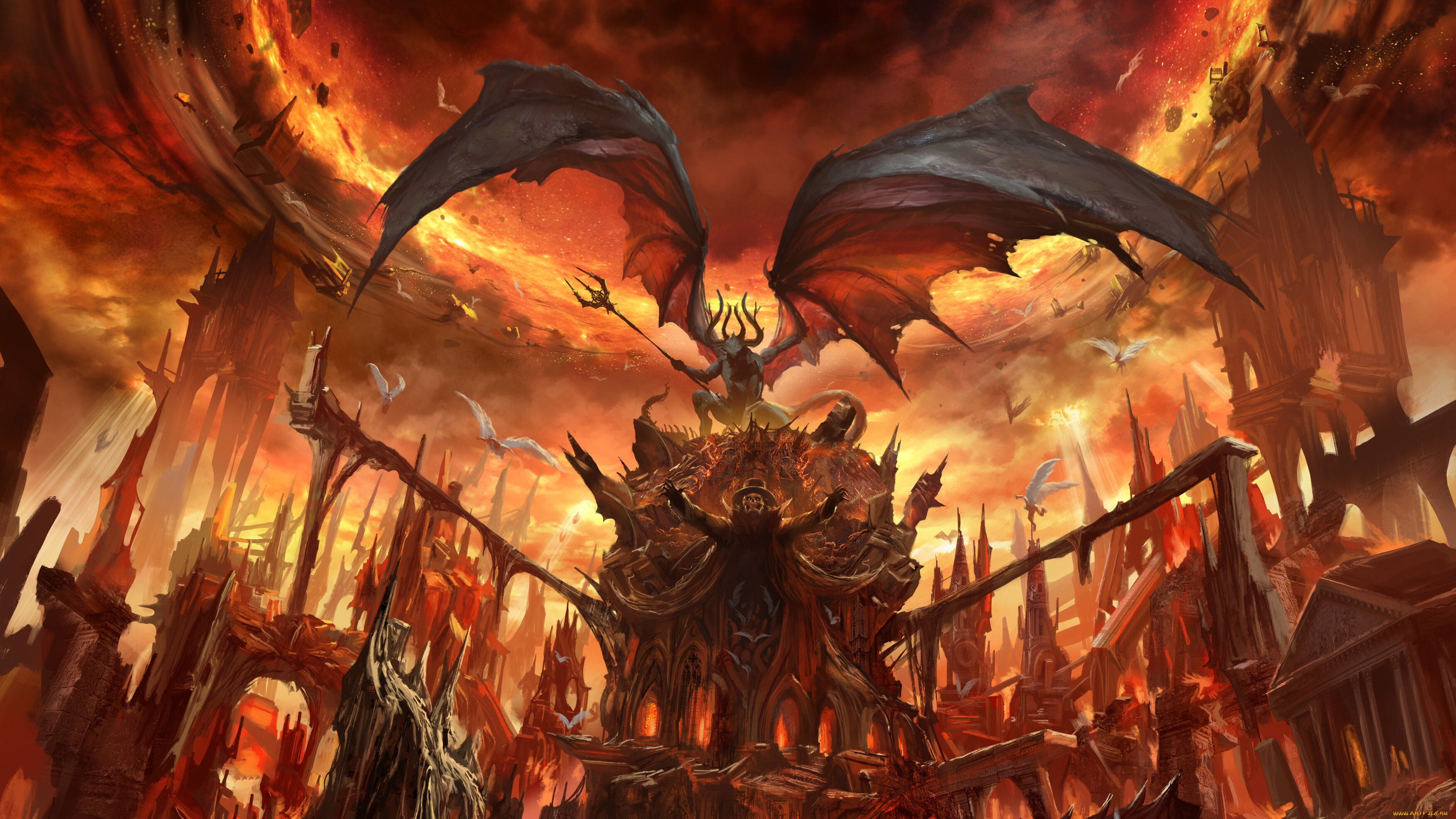 фэнтези, демоны, демон, крылья