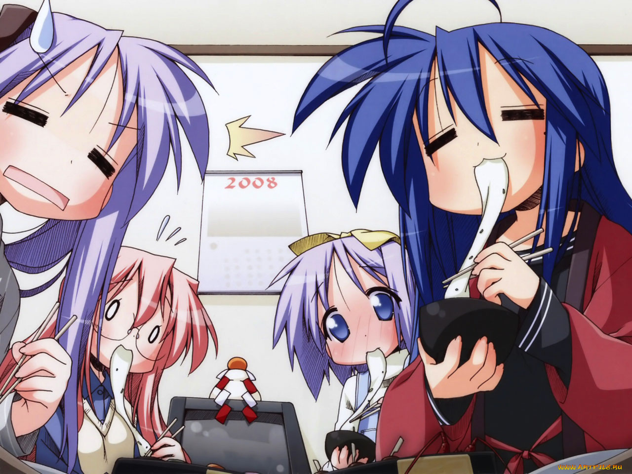 lunch, аниме, lucky, star