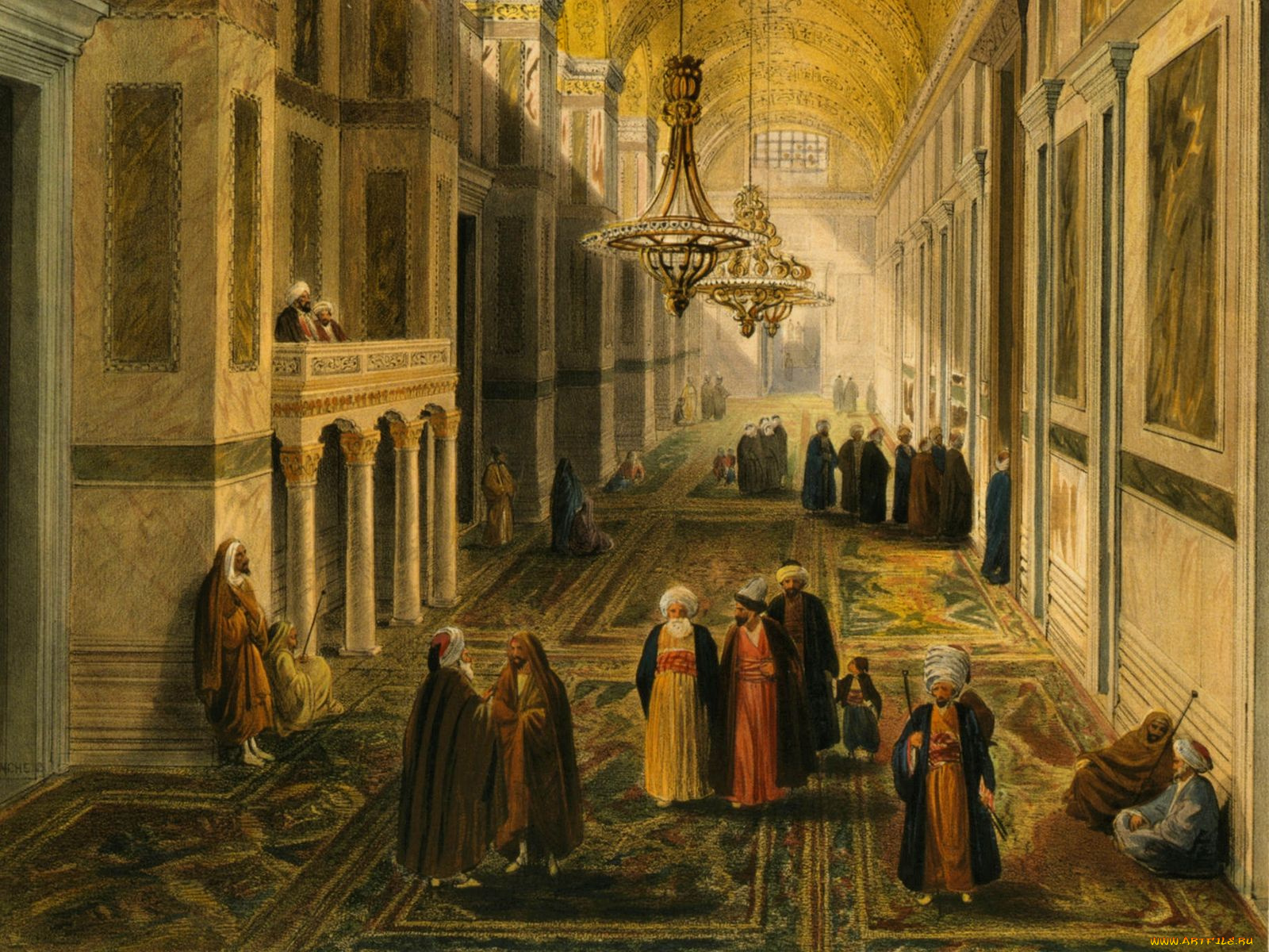 hagia, sophia, рисованные, живопись