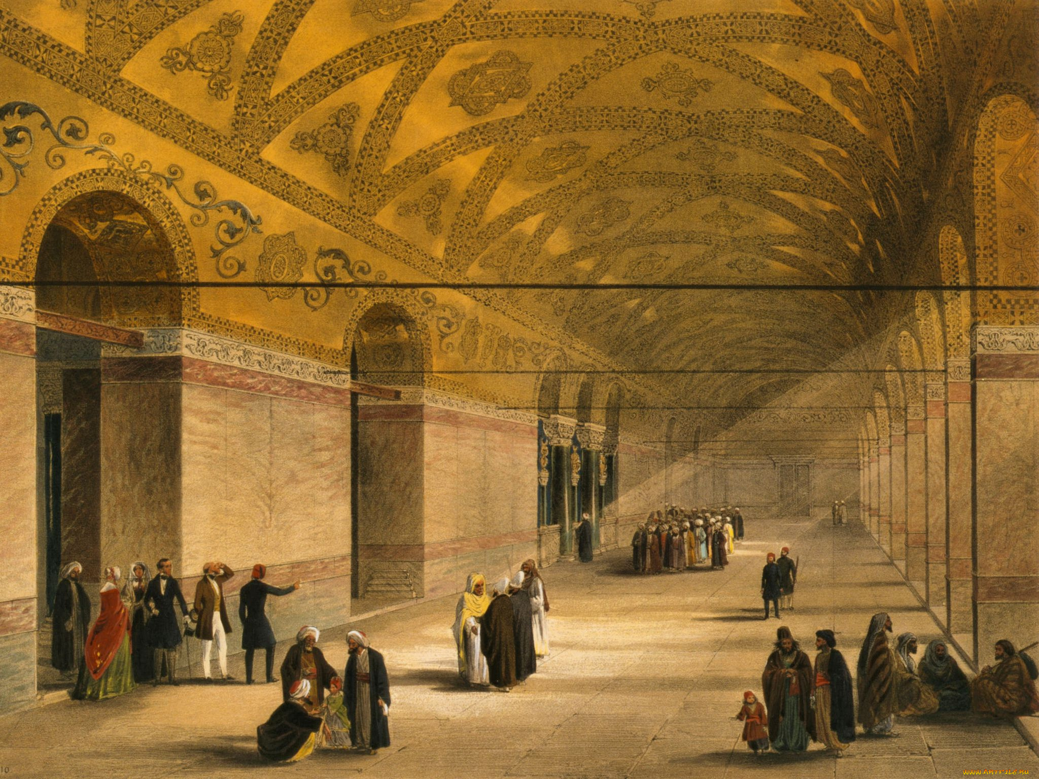 hagia, sophia, рисованные, живопись