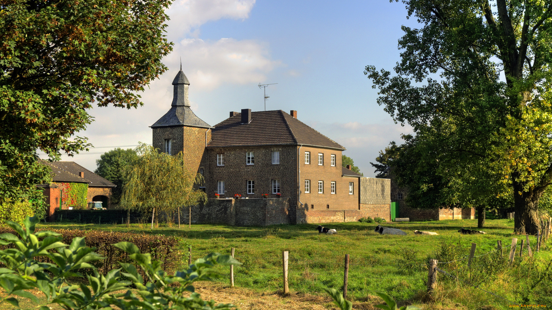 города, здания, дома, инден, германия