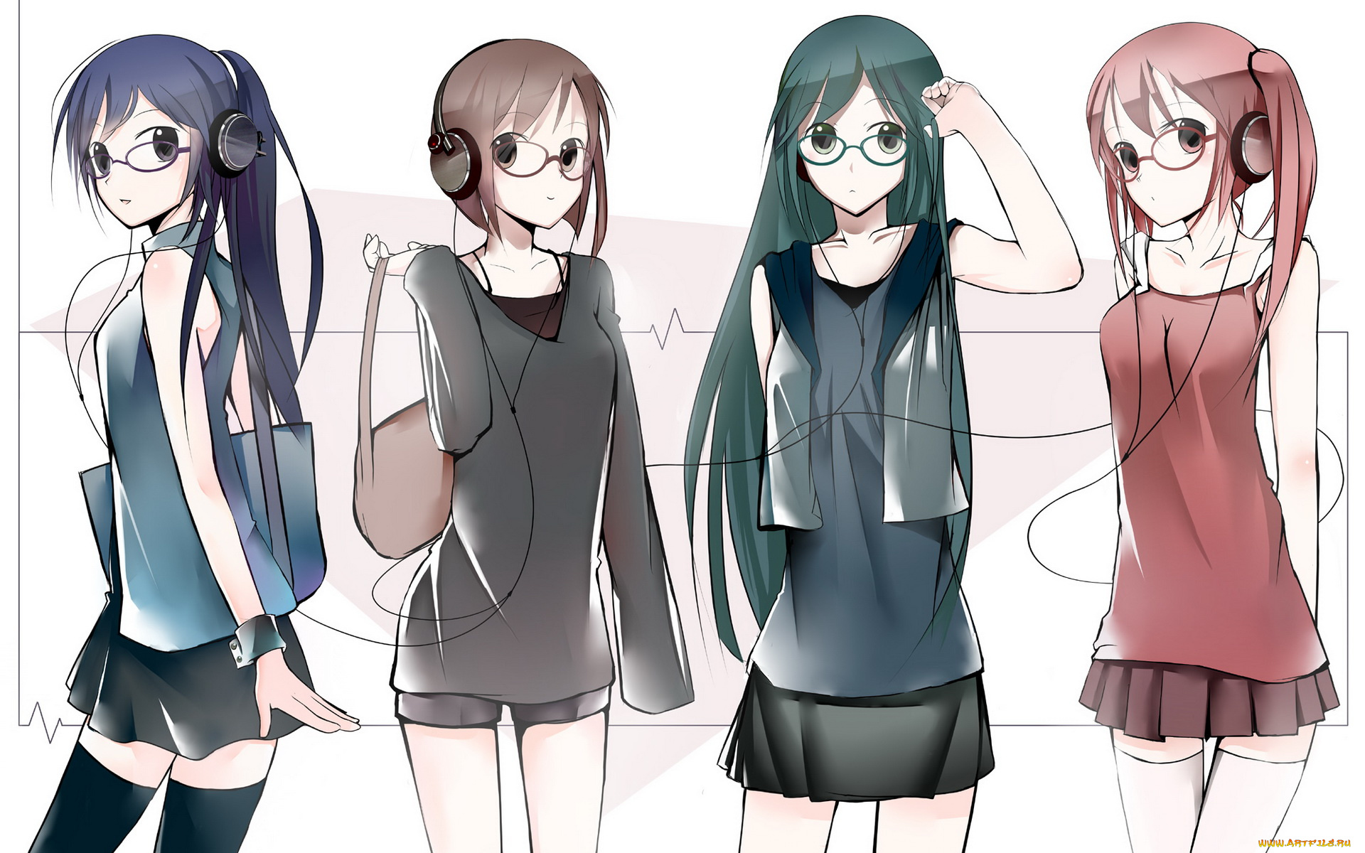 аниме, headphones, instrumental