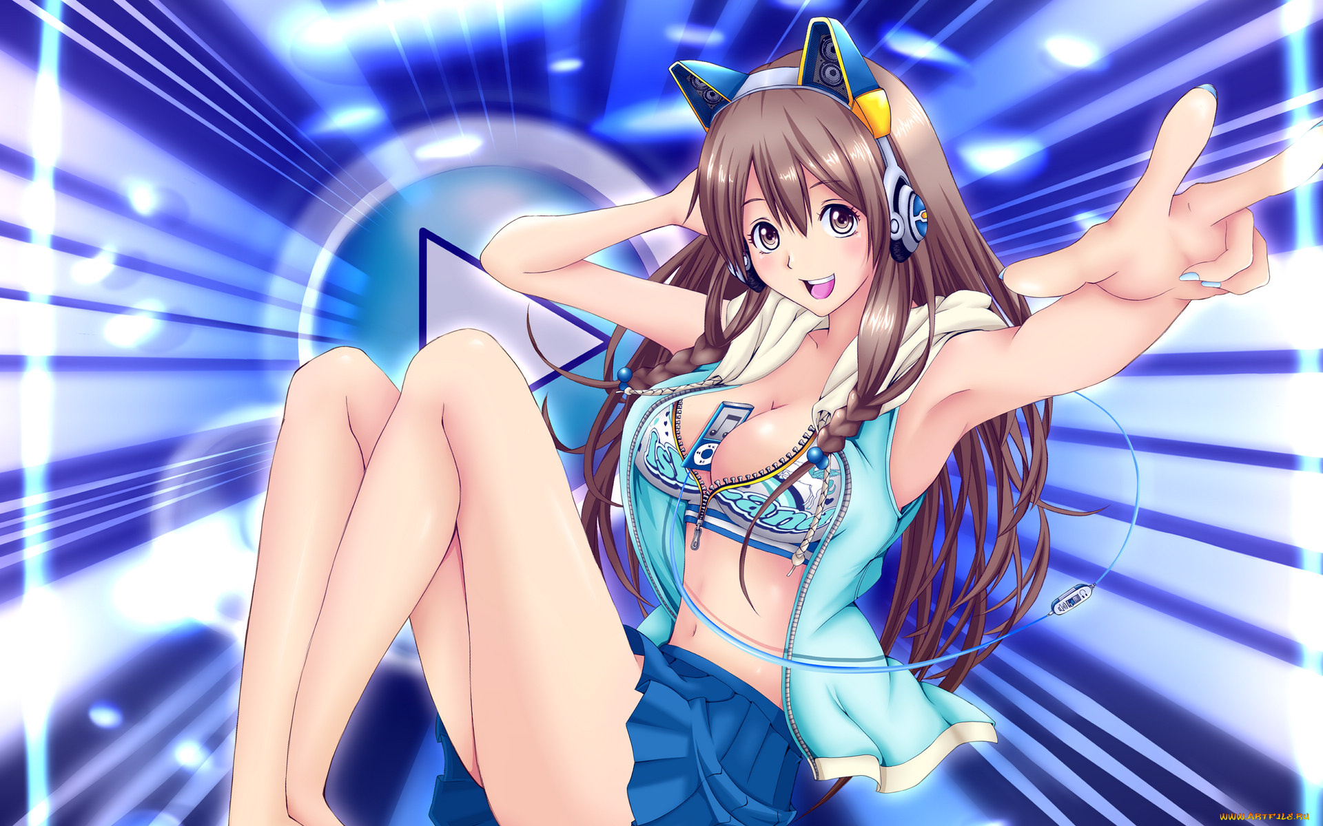 аниме, headphones, instrumental, наушники