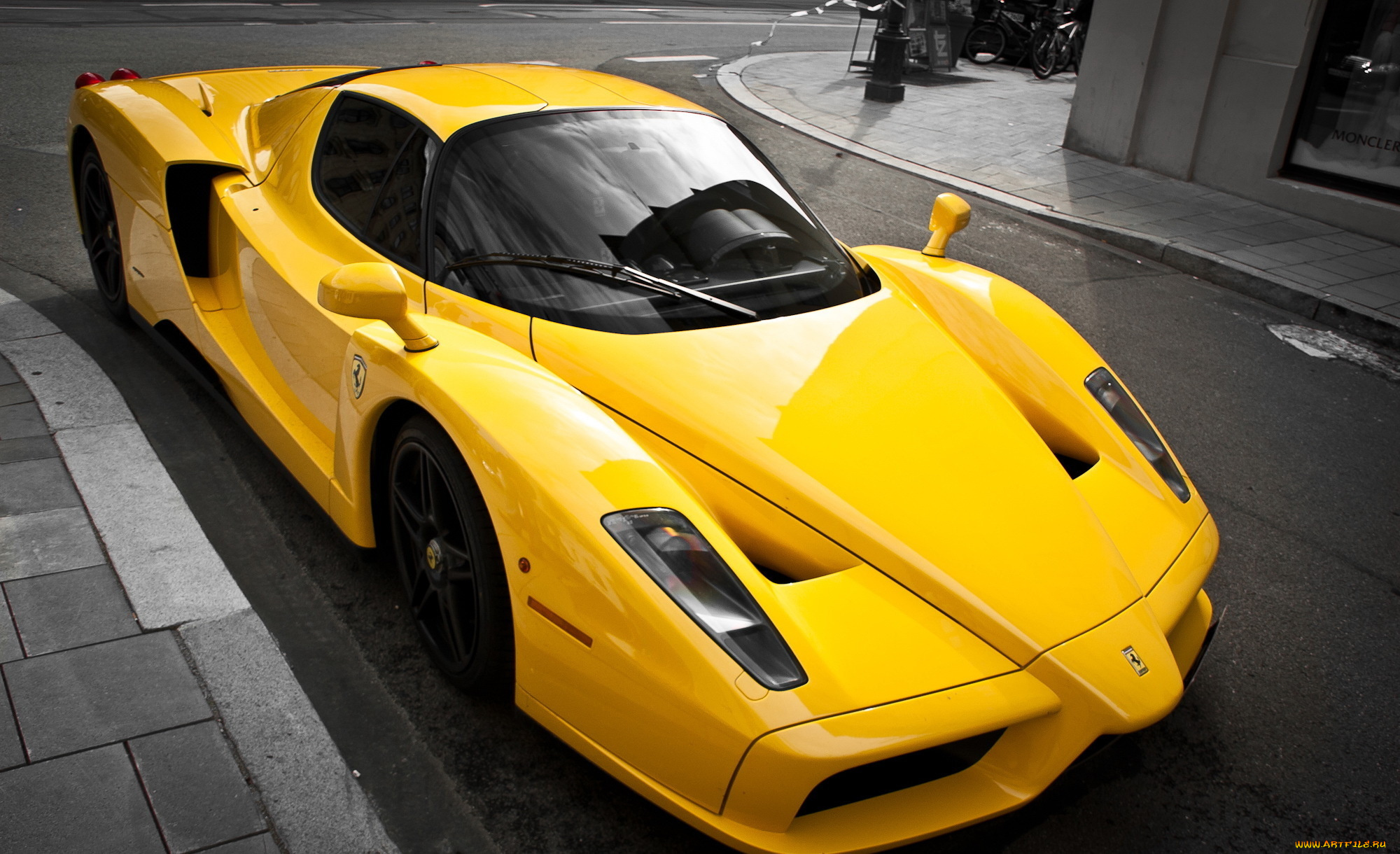 автомобили, ferrari, enzo, luxury, yellow, феррари, желтый, суперкар, тюнинг