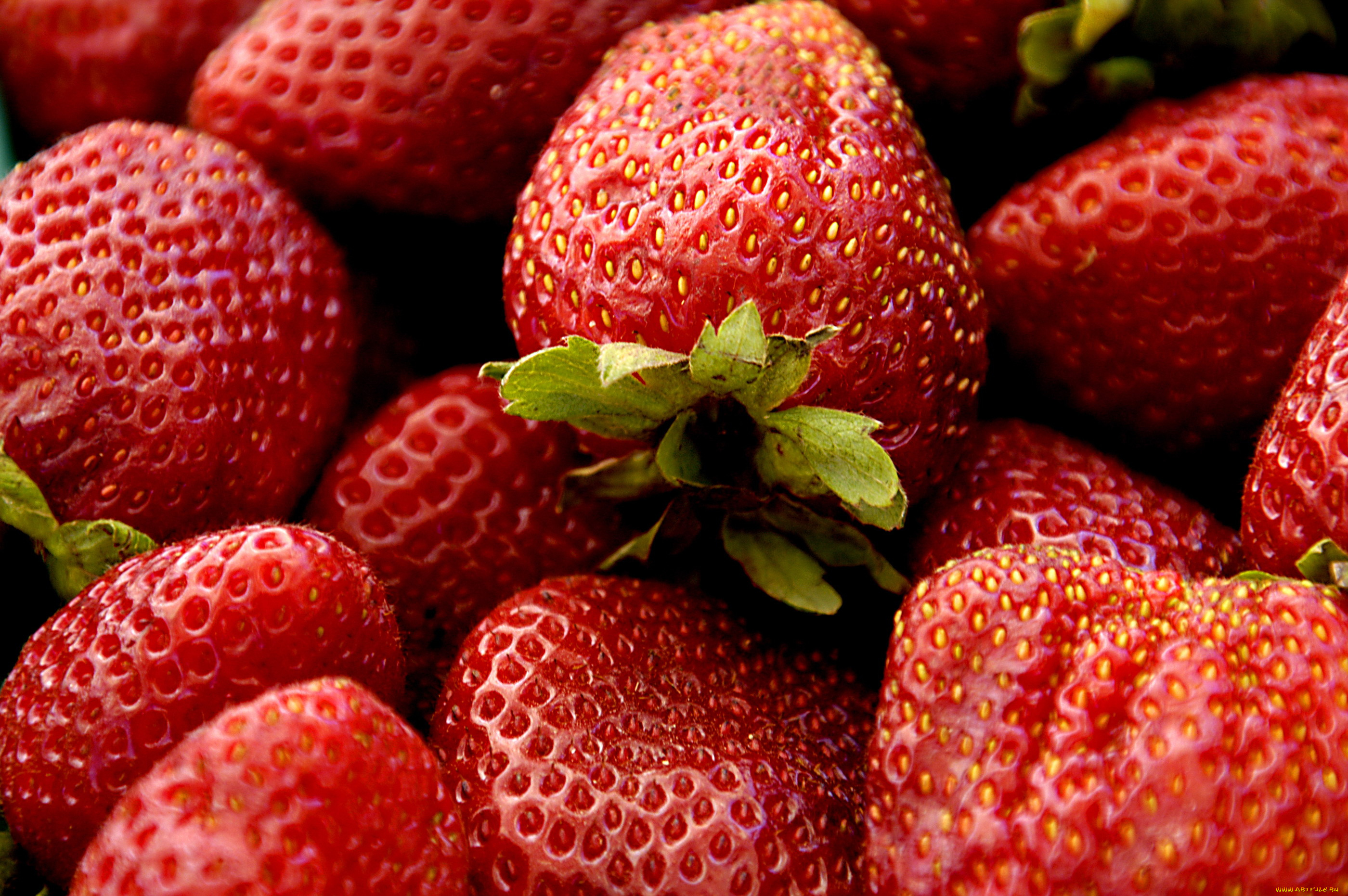 еда, клубника, земляника