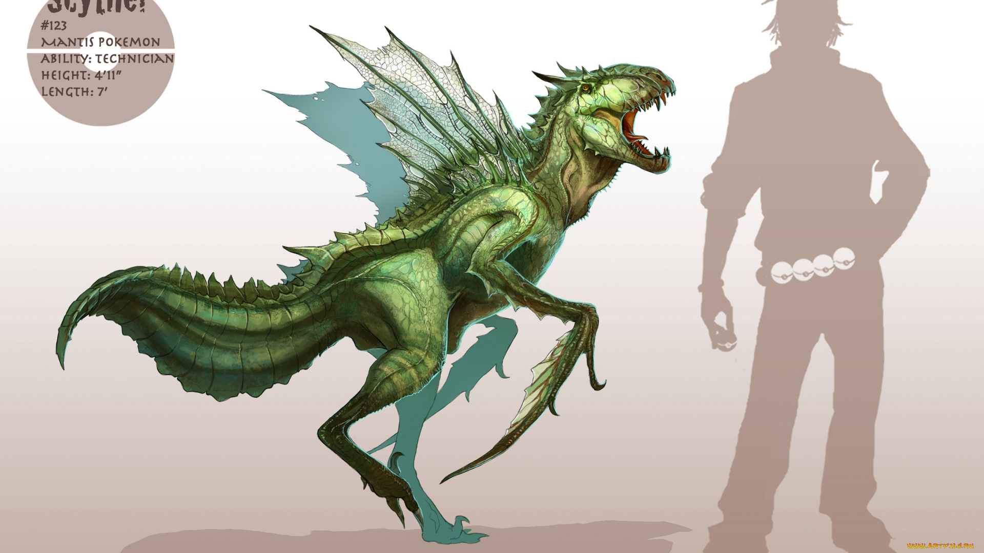 аниме, pokemon, человек, силуэт, светлый, фон, покемон, зелёный, надпись, арт, покеболы, парень