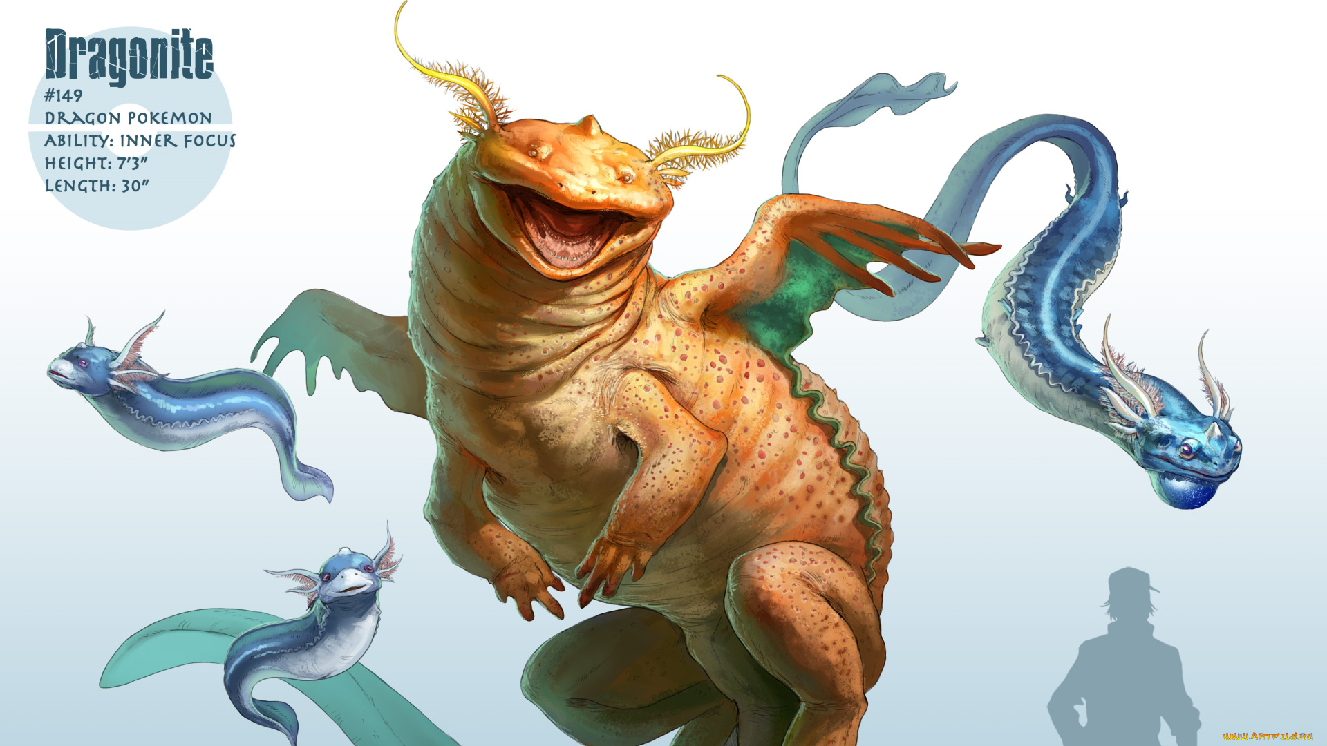 аниме, pokemon, плавают, светлый, фон, покемон, коричневое, существо, арт, угри