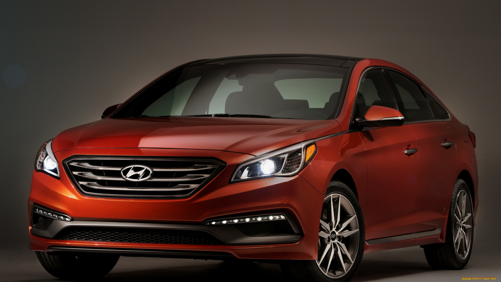 автомобили, hyundai, 2015, sonata, us-spec, красный