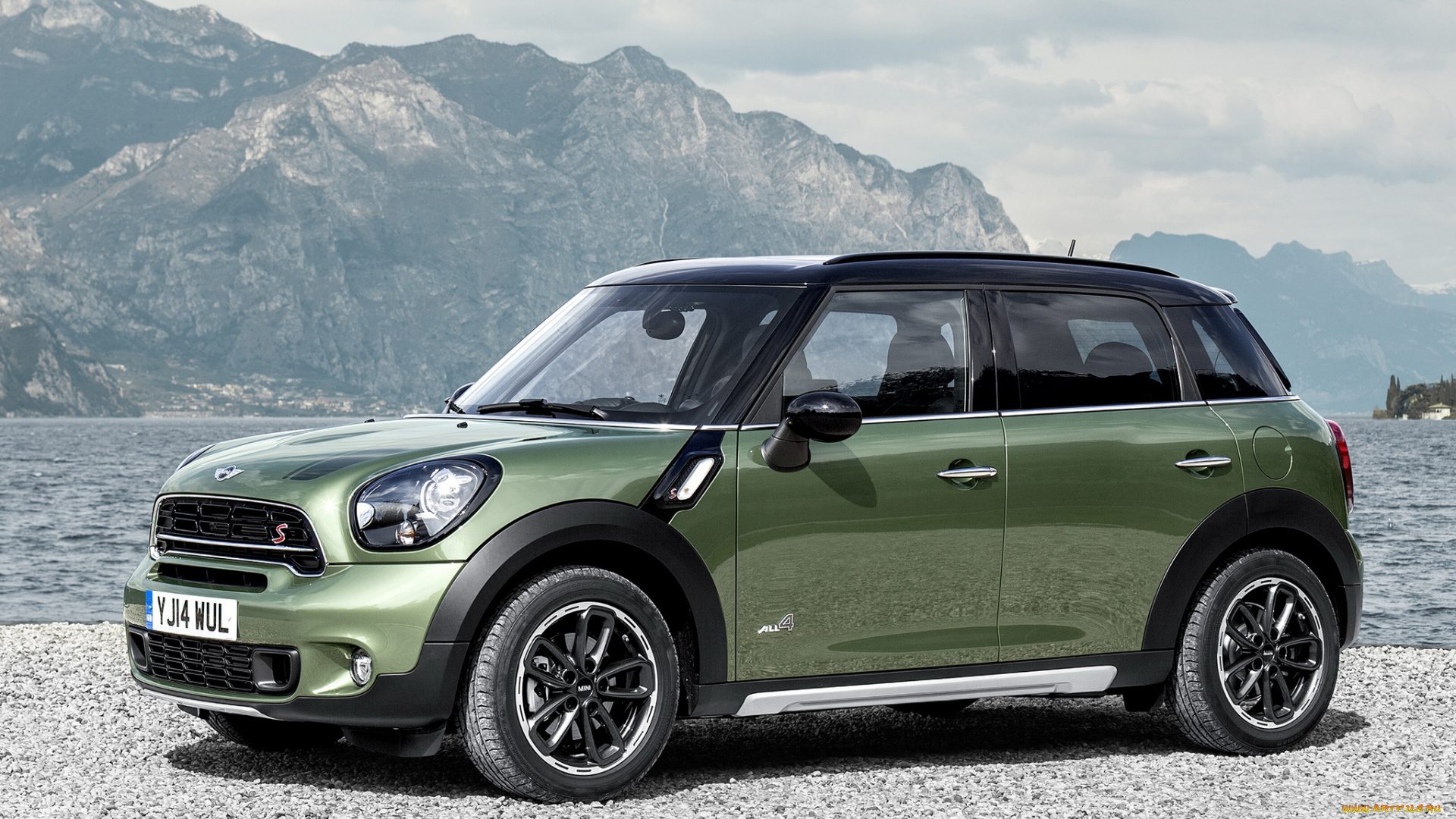 автомобили, mini, зеленый, sd, countryman, cooper, 2014, r60, all4