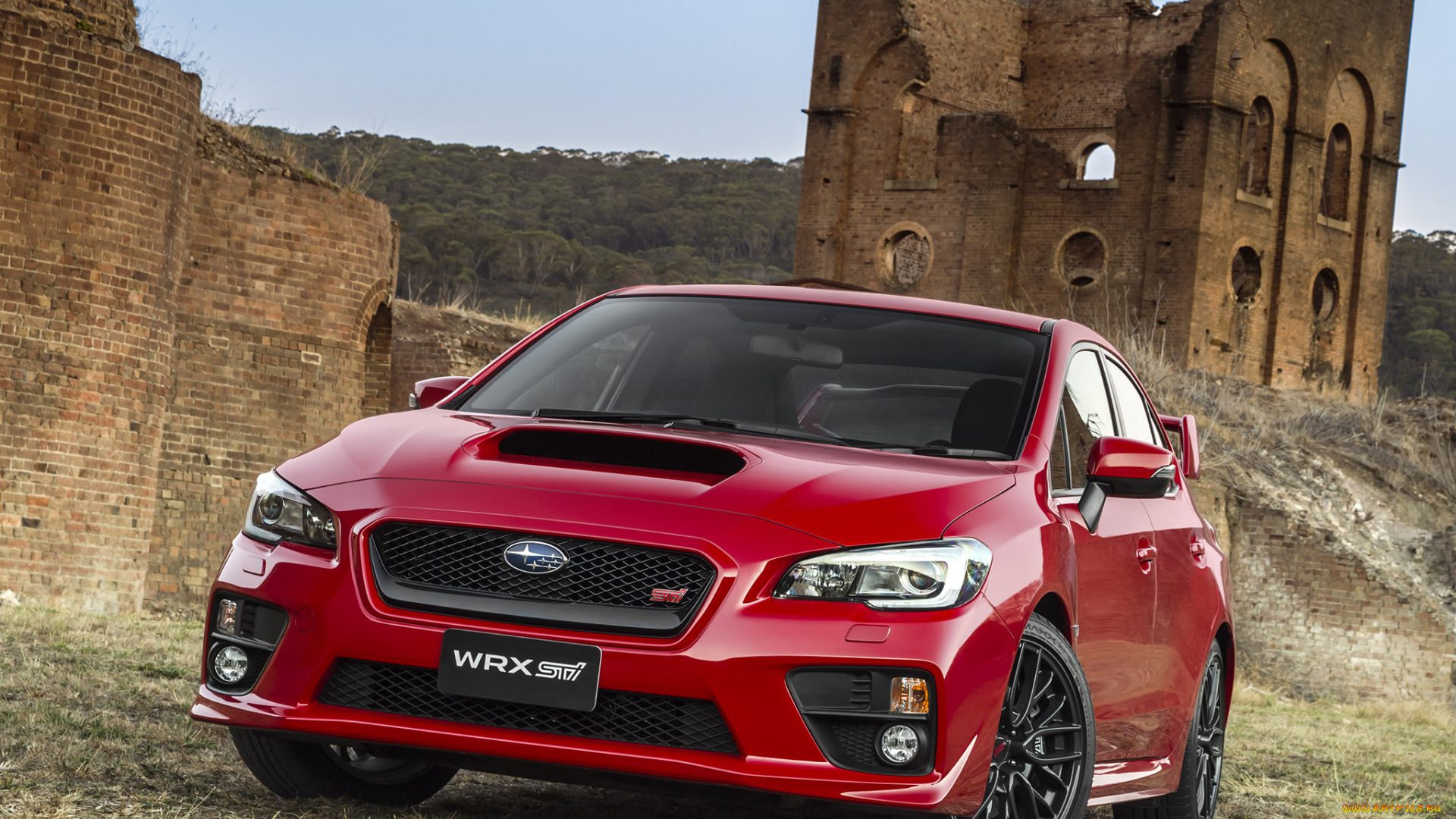 автомобили, subaru, wrx, sti, au-spec, 2014, красный