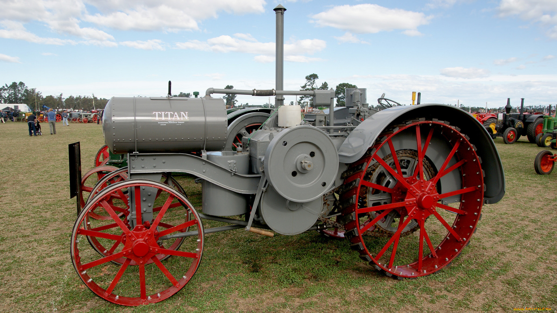 titan, tractor, техника, тракторы, паровой, трактор, колёсный