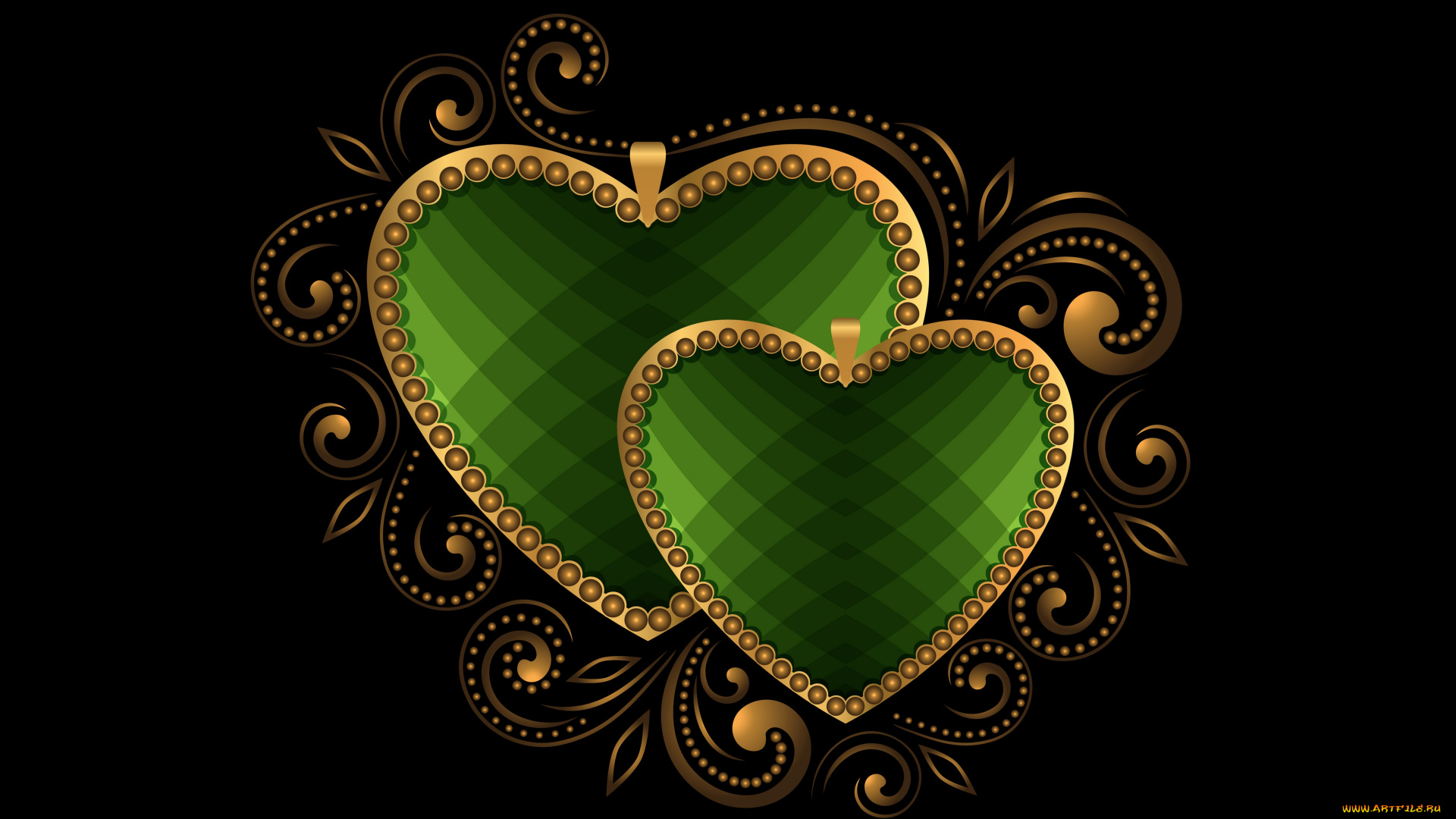 векторная, графика, metal, love, gold, luxury, сердечки, hearts