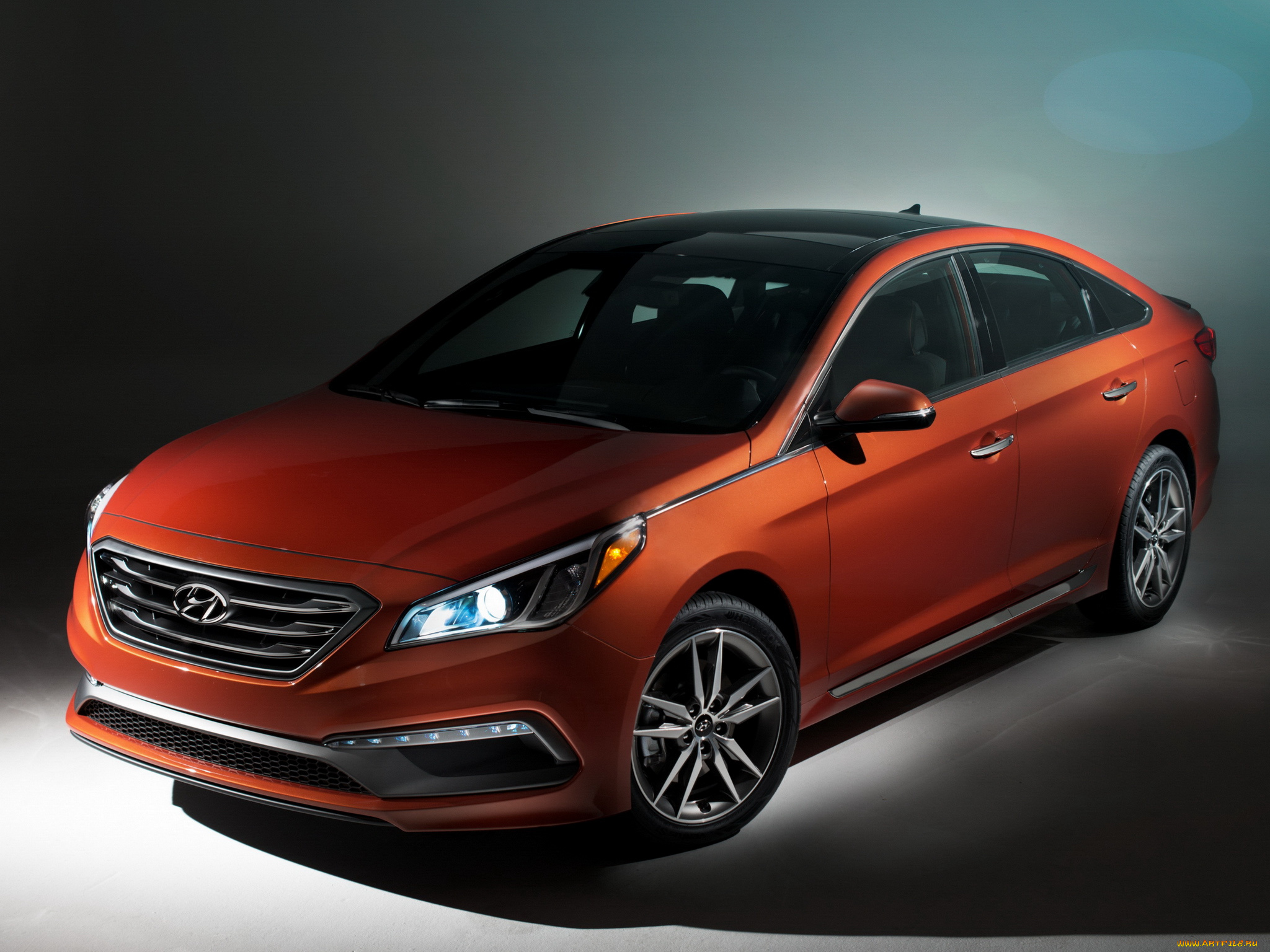 автомобили, hyundai, 2015, sonata, us-spec, красный