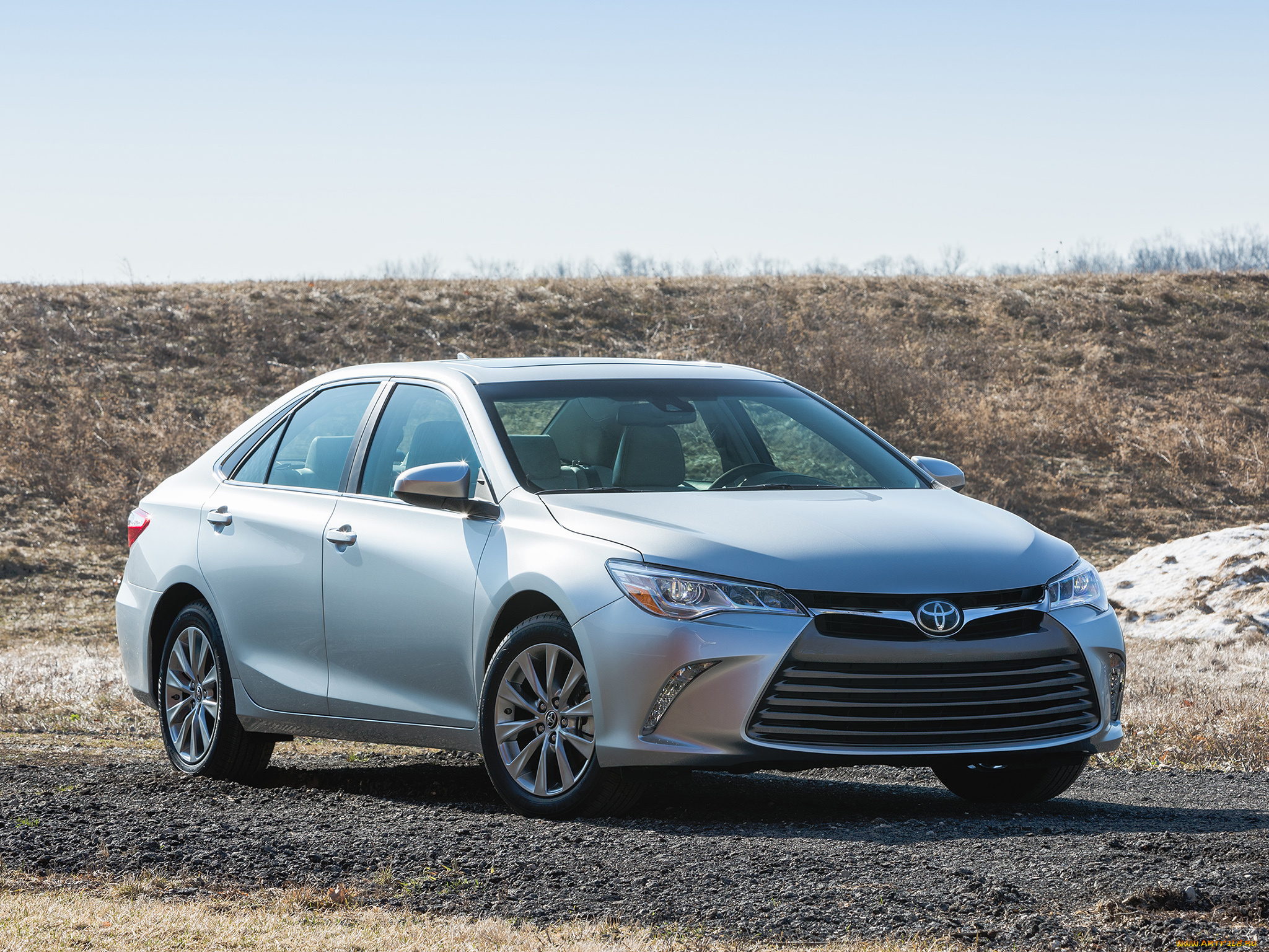автомобили, toyota, 2015, camry, xle, серый