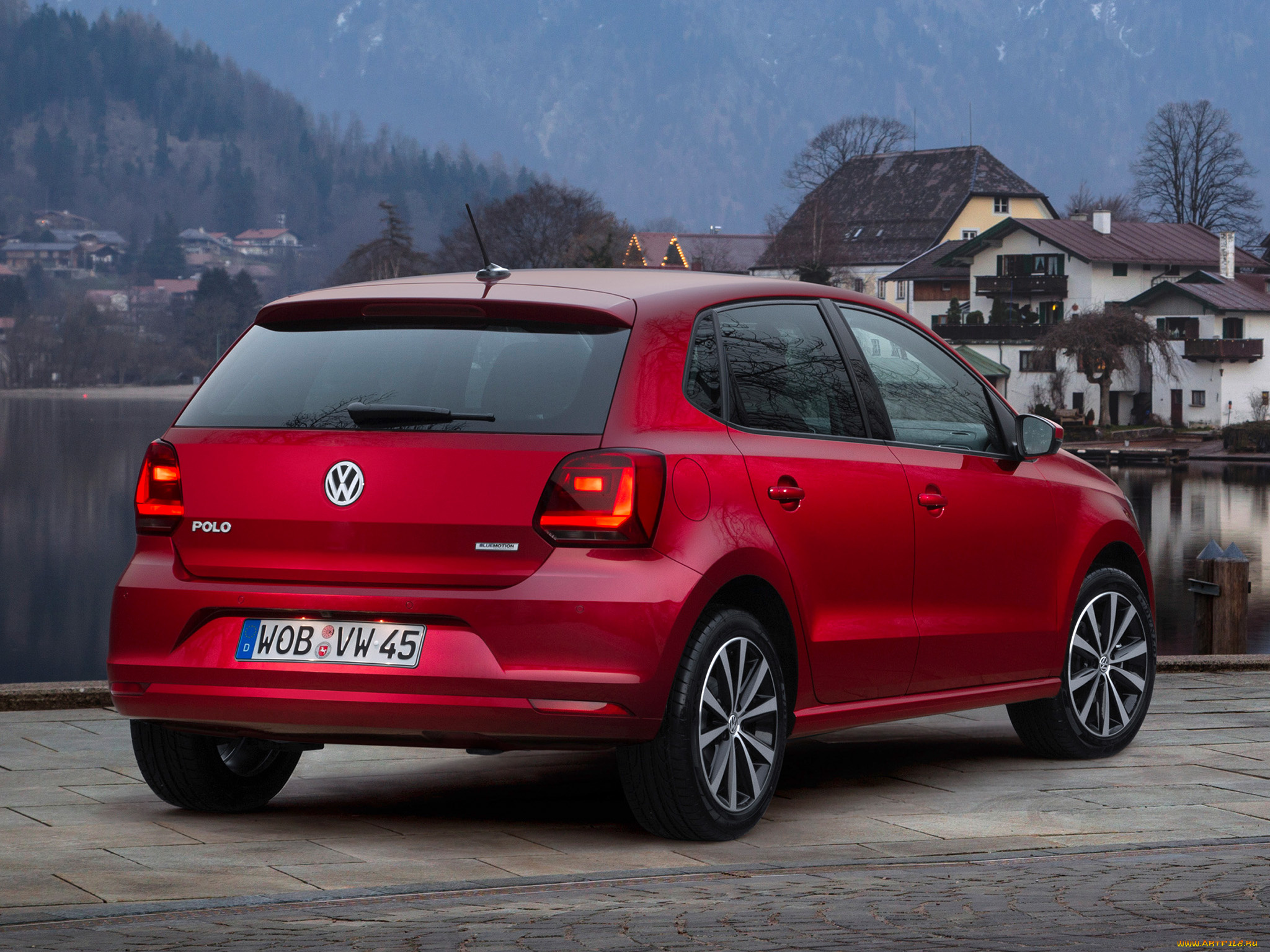 автомобили, volkswagen, polo, tsi, красный, 2014, typ, 6r, 5-door, bluemotion