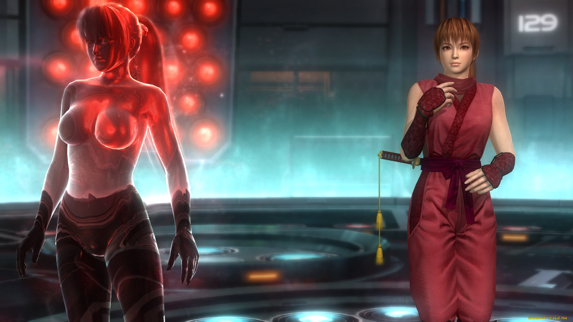 3д, графика, аниме, , anime, девушка, киборг, фон, взгляд