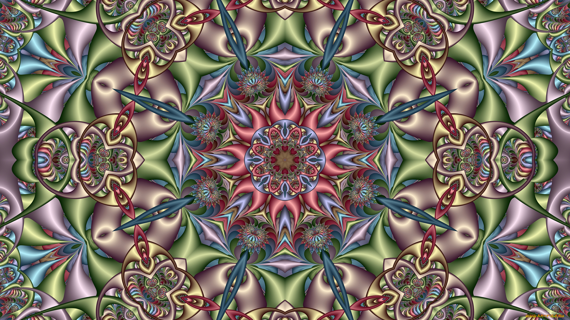 3д, графика, фракталы, , fractal, фон, узор, цвета