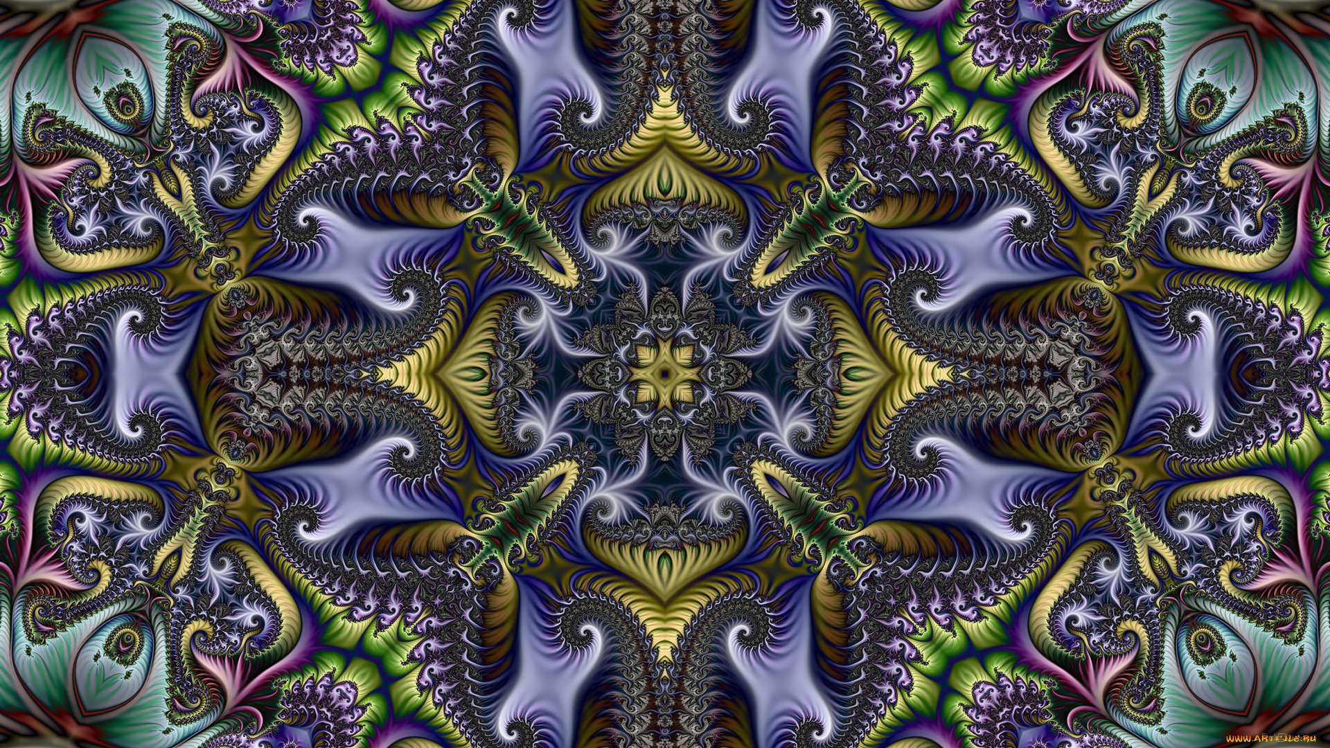 3д, графика, фракталы, , fractal, узор, фон, цвета