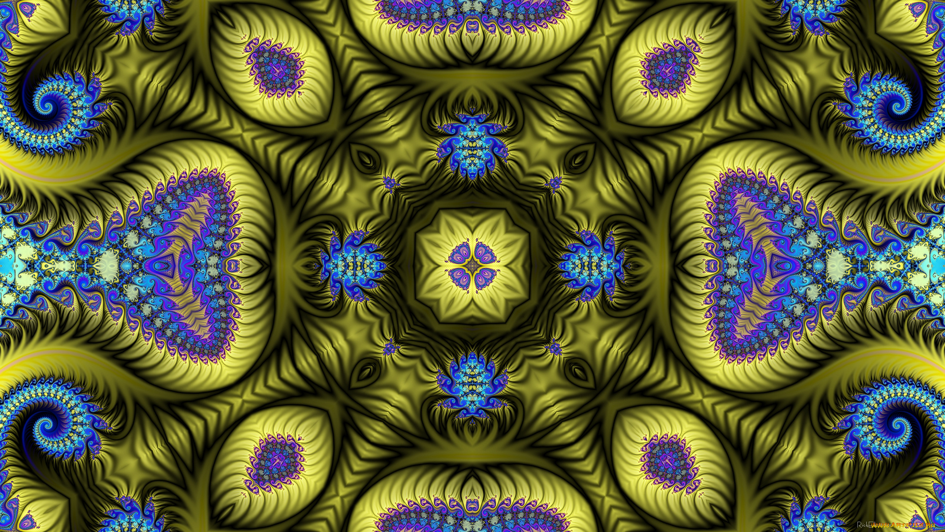 3д, графика, фракталы, , fractal, узор, фон, цвета