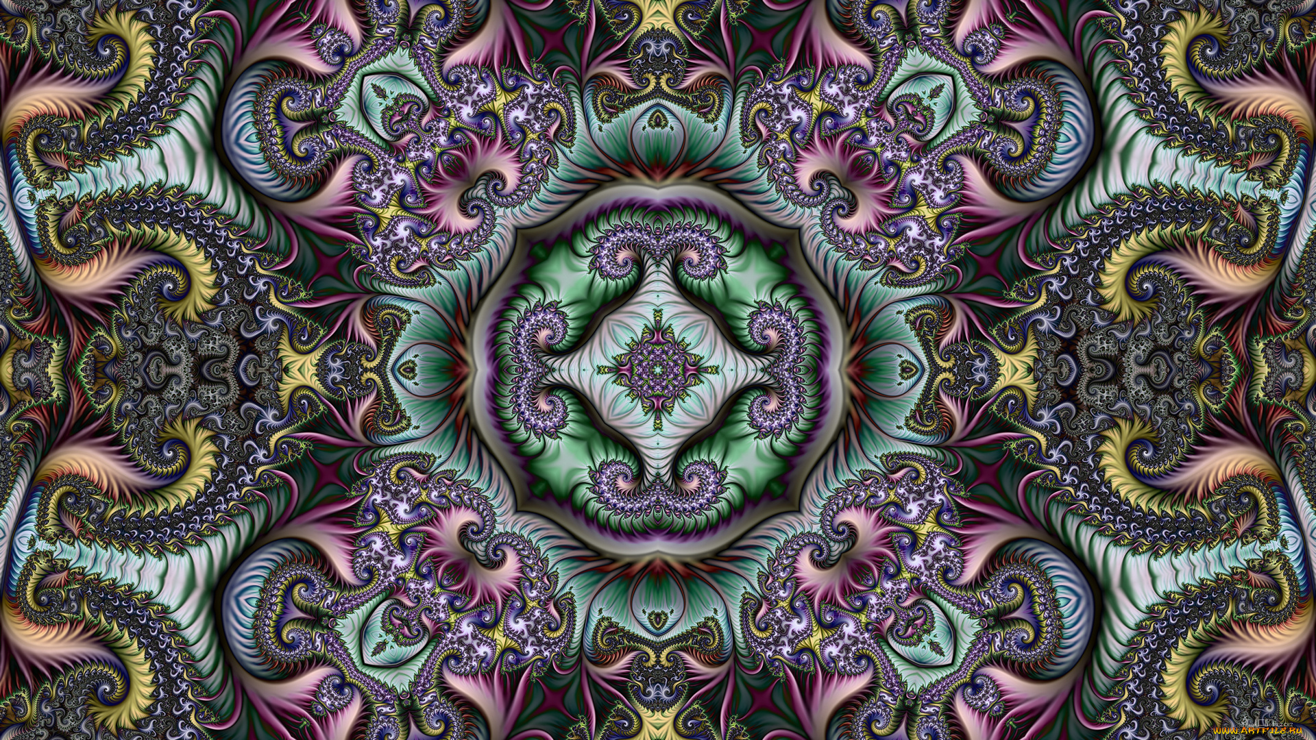 3д, графика, фракталы, , fractal, узор, фон, цвета