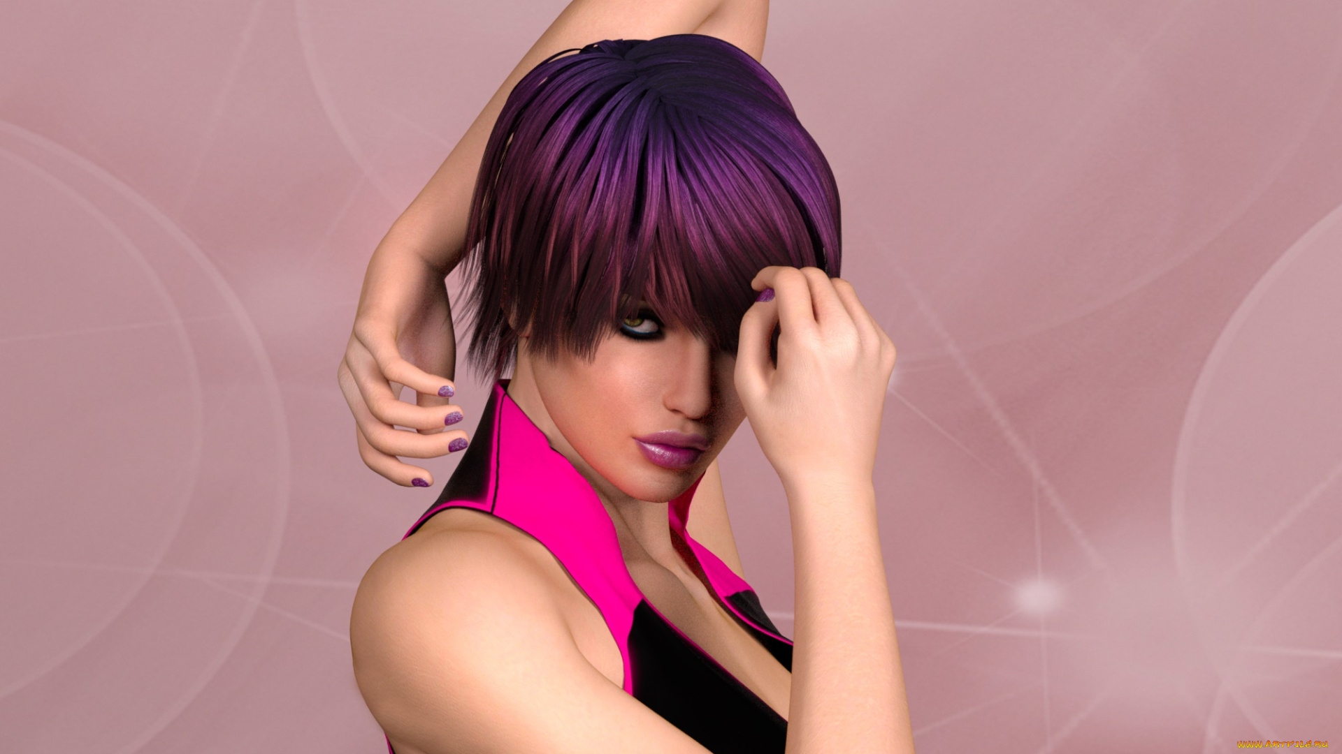 3д, графика, люди, , people, фон, взгляд, девушка