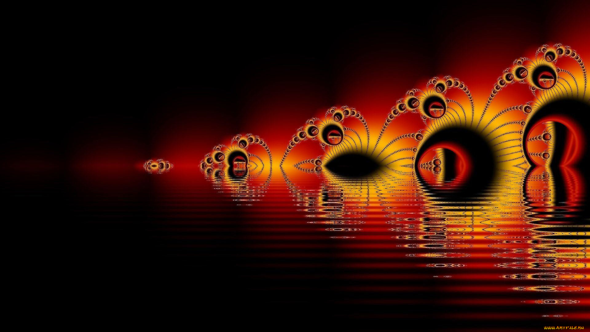 red, fractals, 3д, графика, фракталы, , fractal, red, fractals