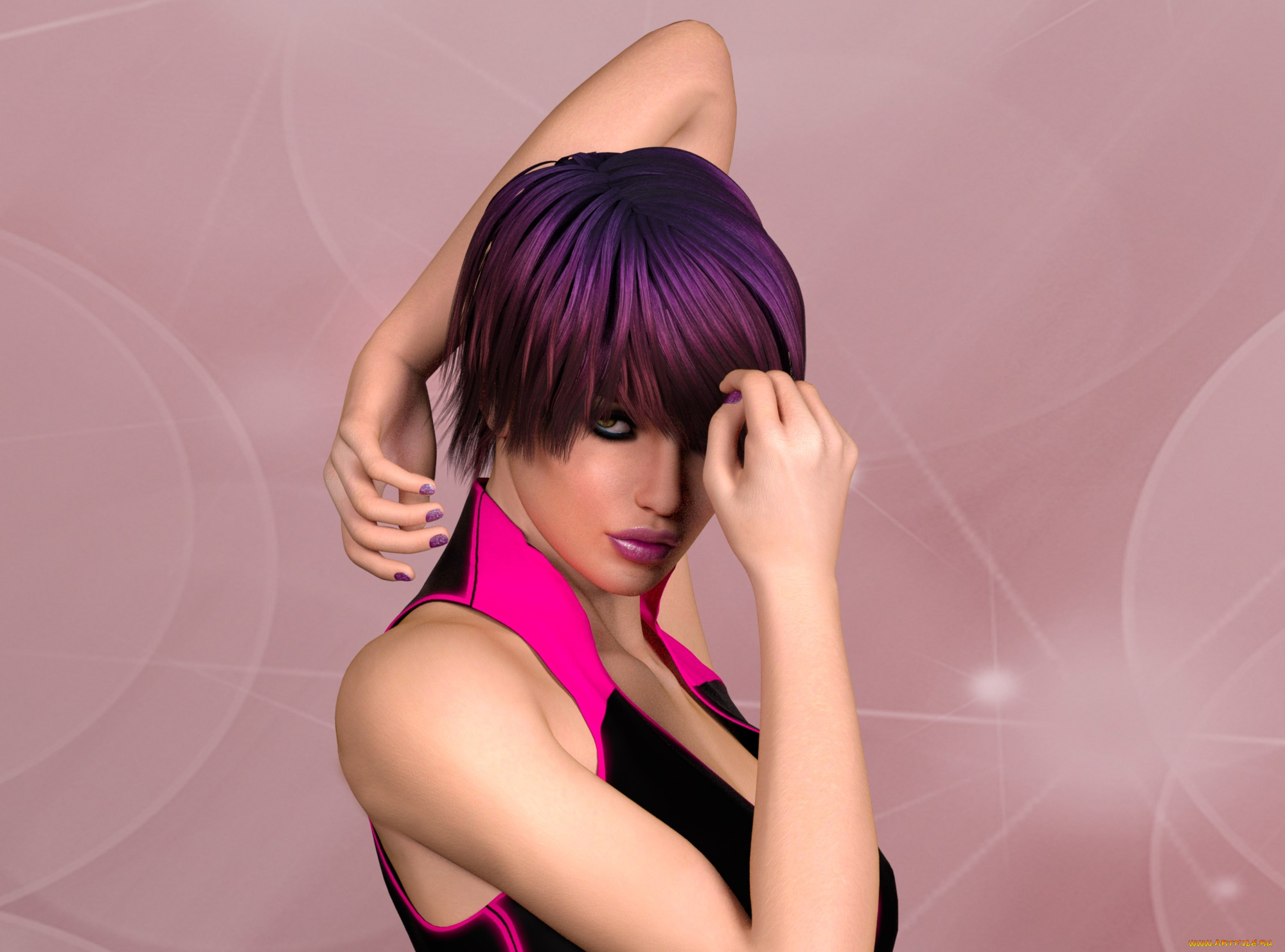 3д, графика, люди, , people, фон, взгляд, девушка