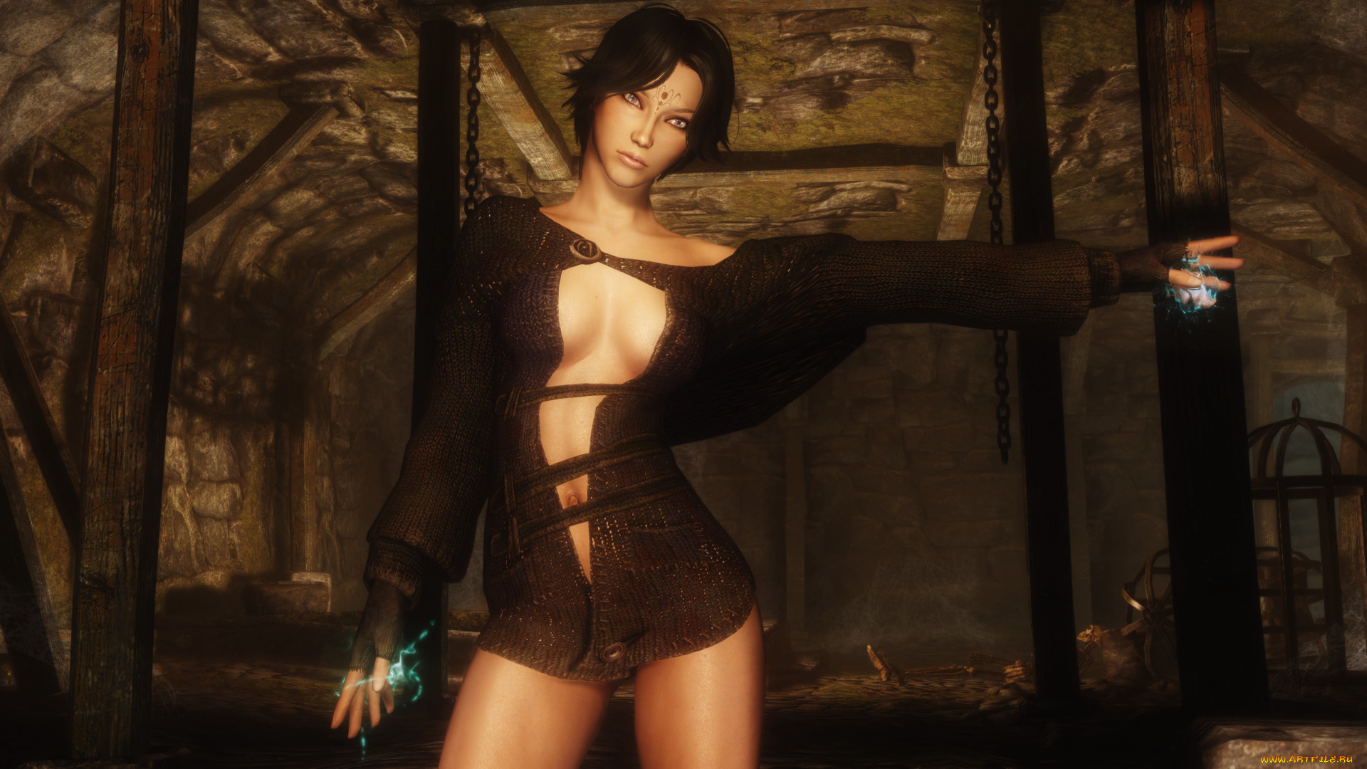 3д, графика, фантазия, , fantasy, девушка, фон, взгляд