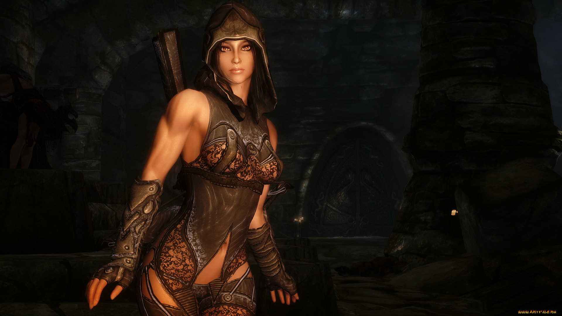 3д, графика, фантазия, , fantasy, фон, взгляд, девушка