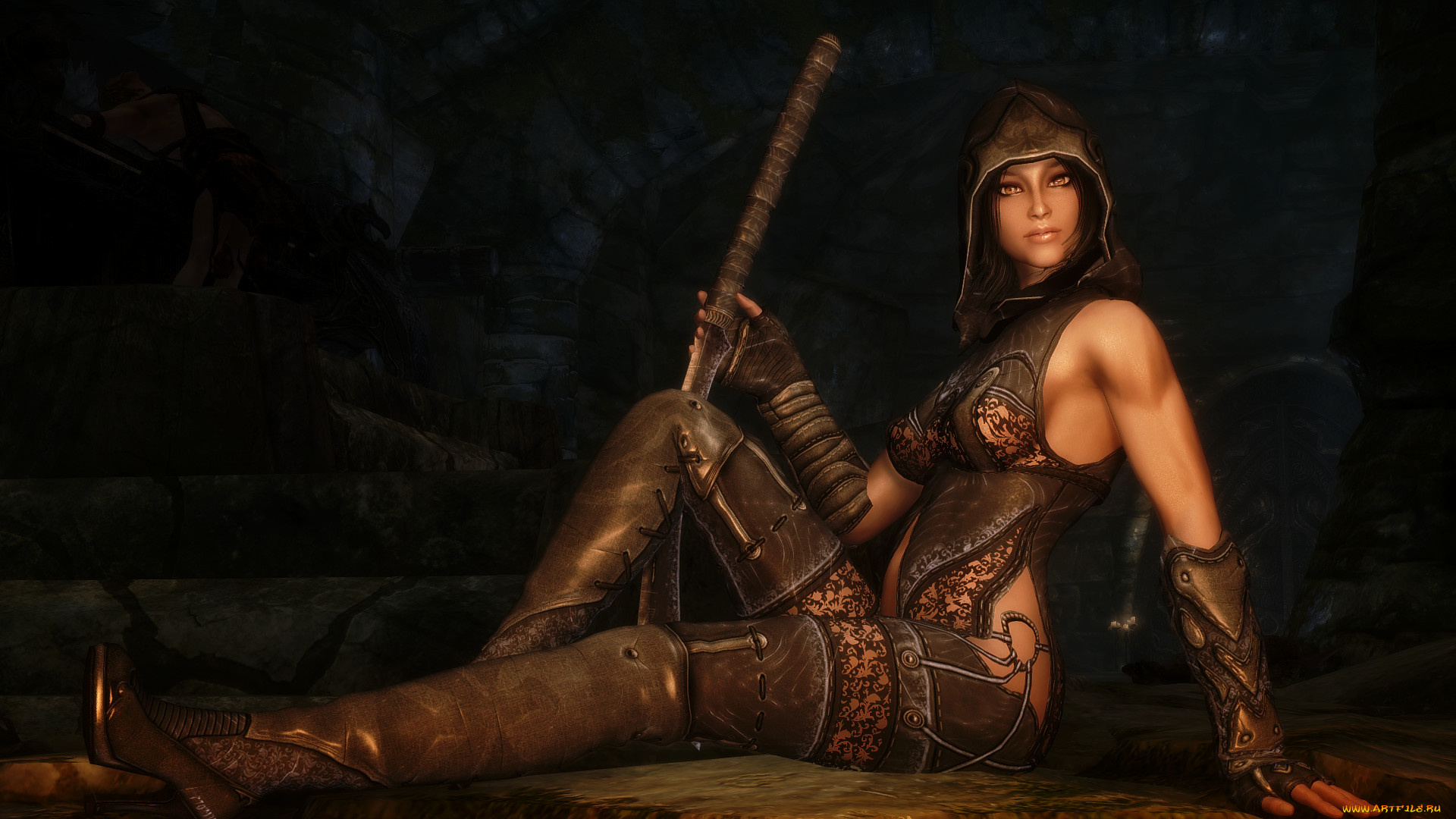 3д, графика, фантазия, , fantasy, взгляд, девушка, фон