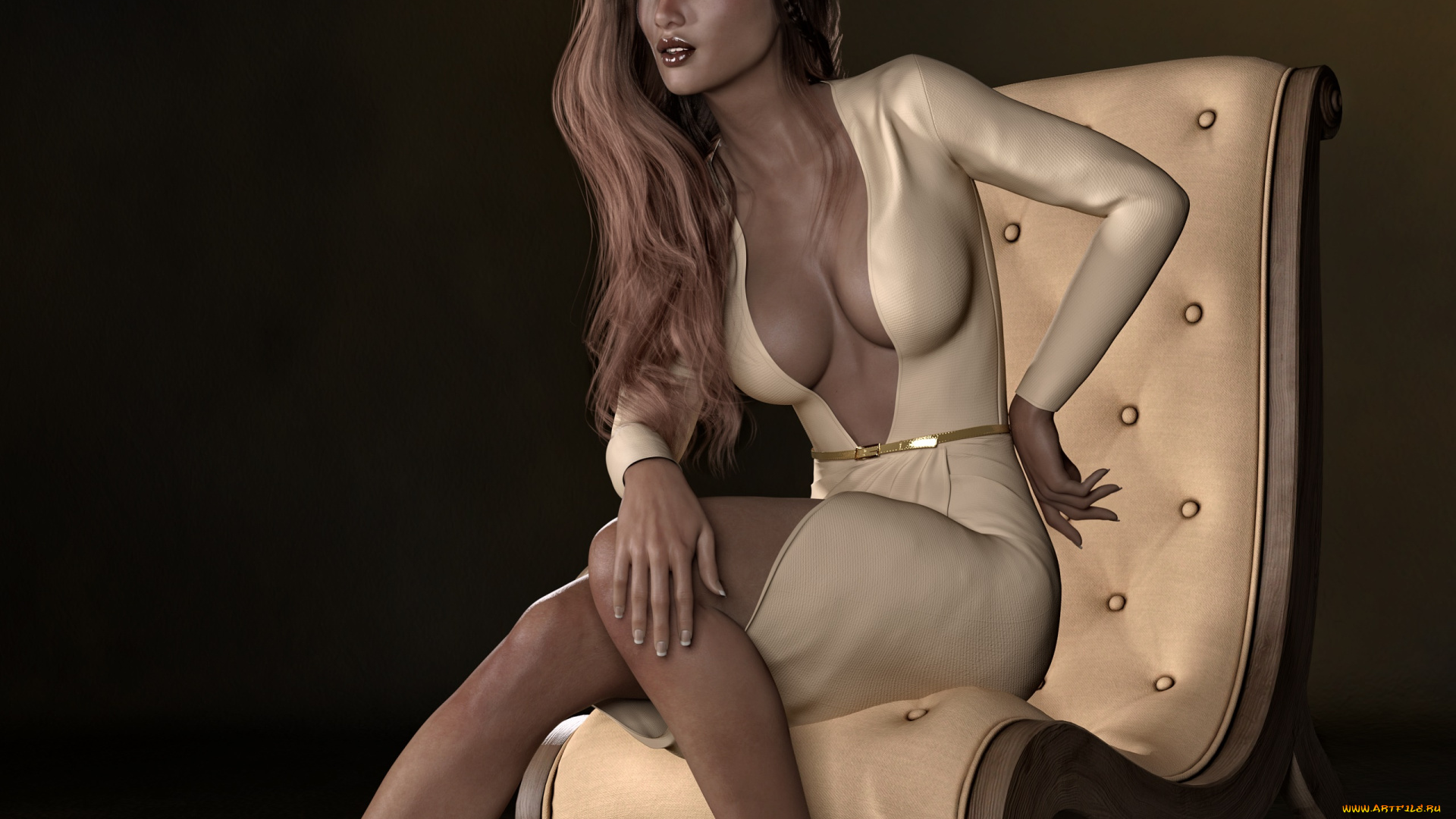 3д, графика, люди, , people, девушка, взгляд, фон