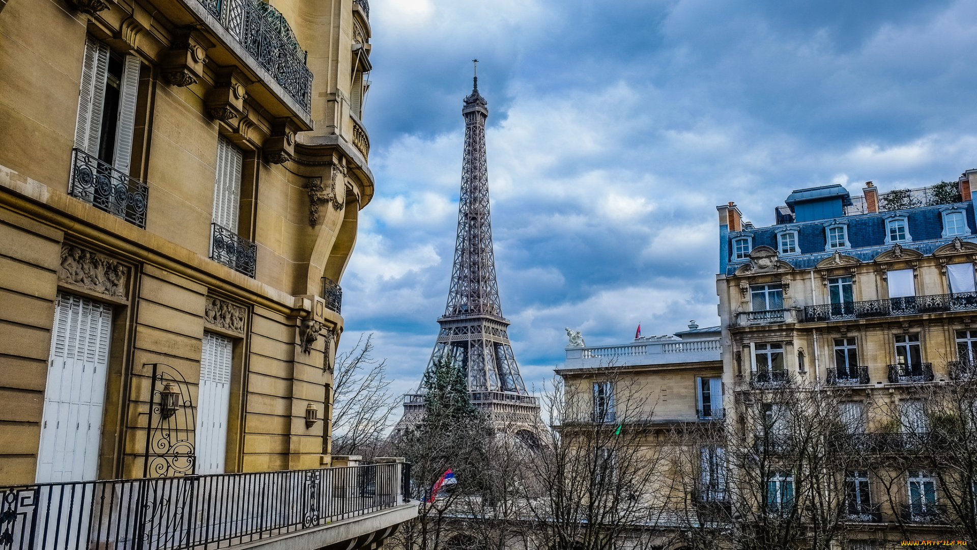 города, париж, , франция, башня