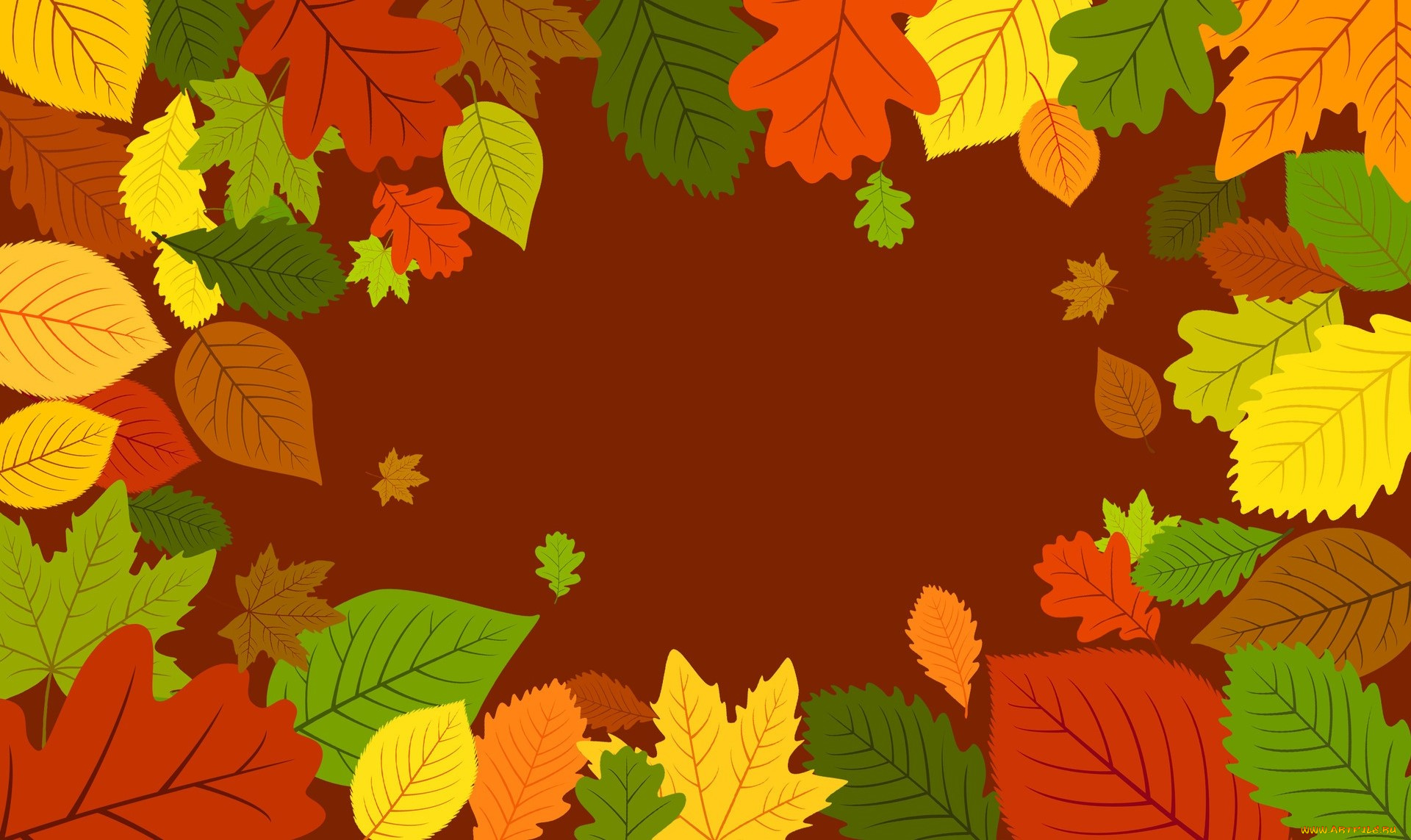 векторная, графика, природа, , nature, фон, листья