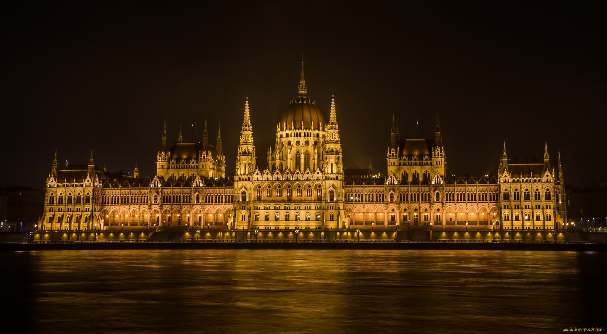 hungarian, parliament, города, будапешт, , венгрия, дворец, ночь