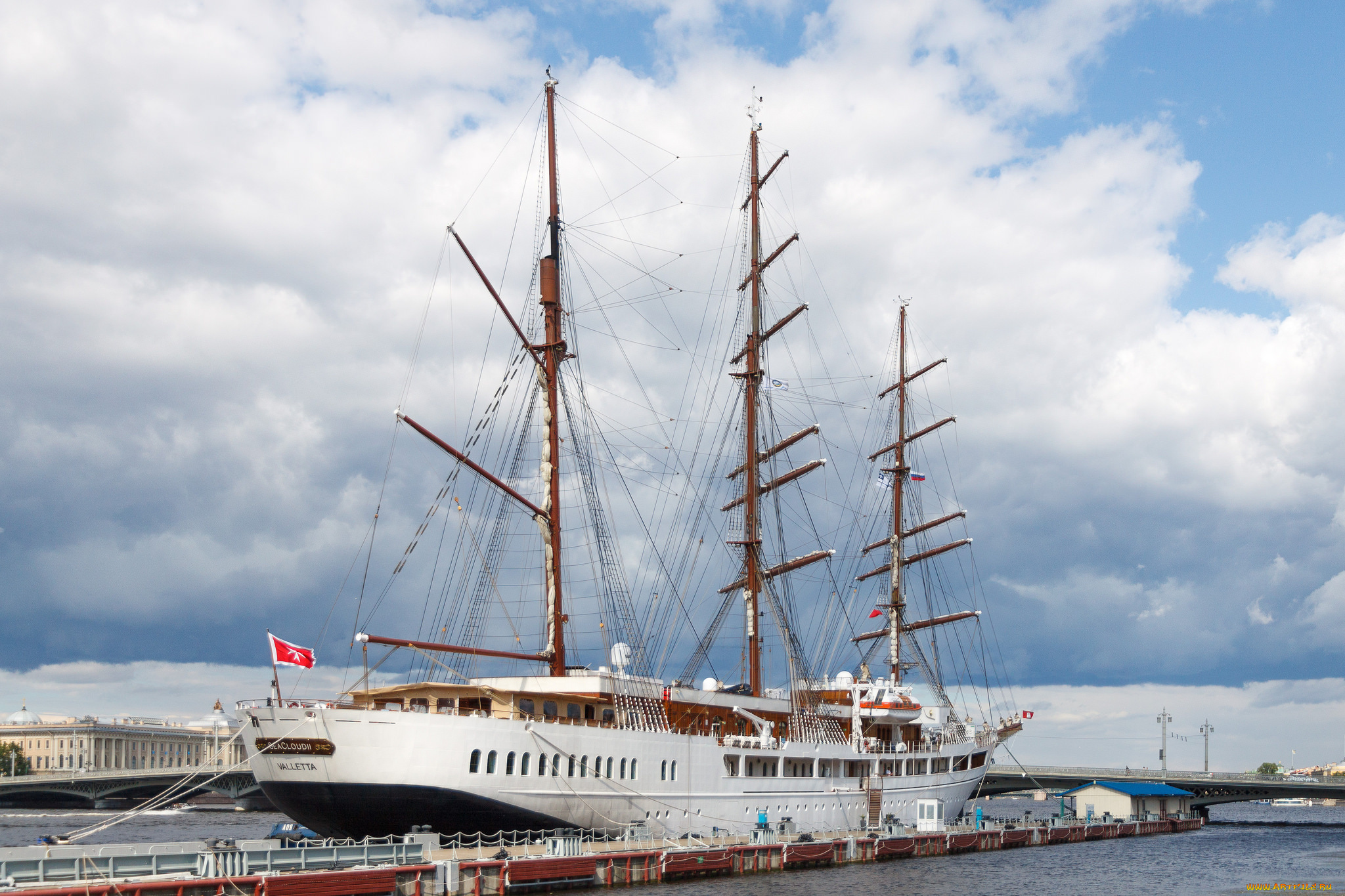 sea, cloud, ii, корабли, парусники, мачты, пристань