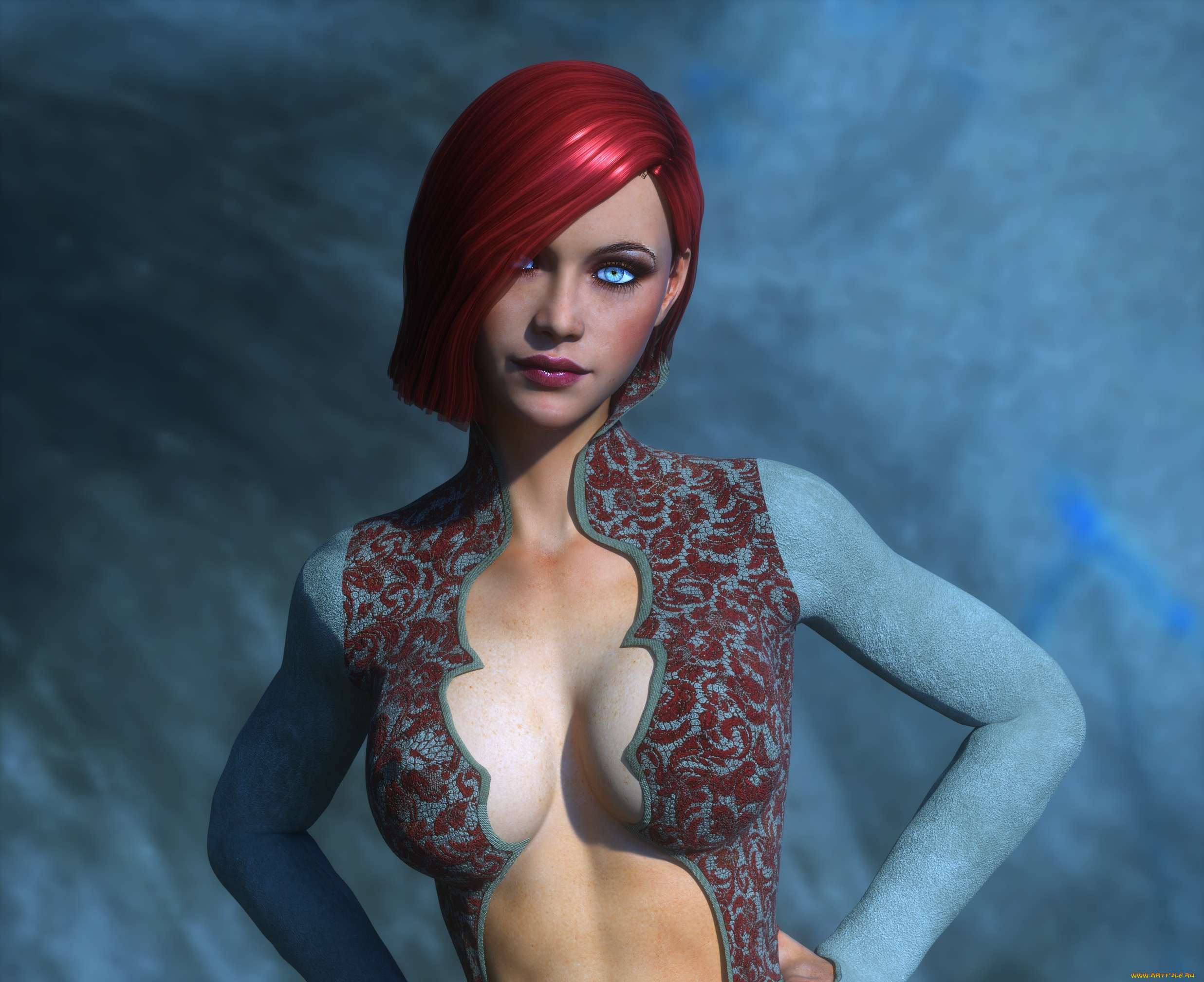 3д, графика, люди, , people, девушка, взгляд, фон