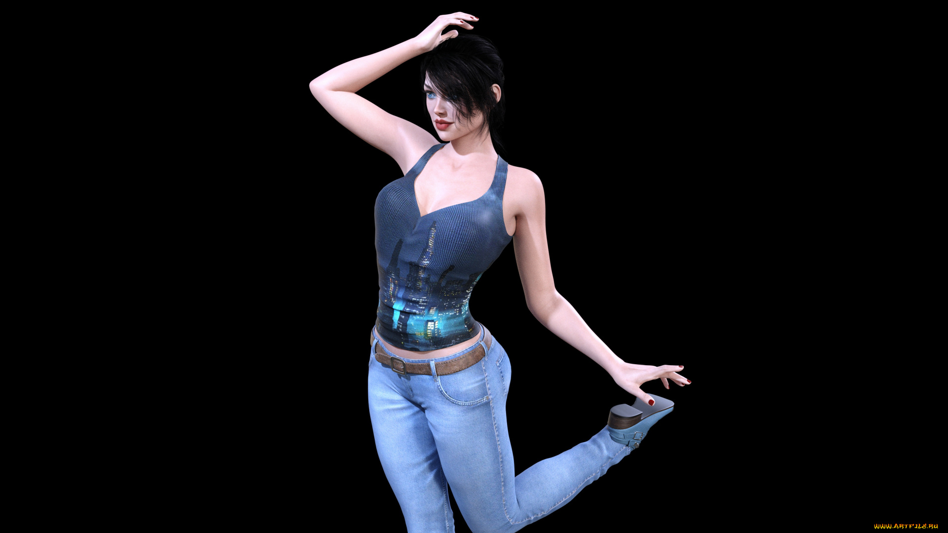 3д, графика, люди, , people, девушка, взгляд, фон