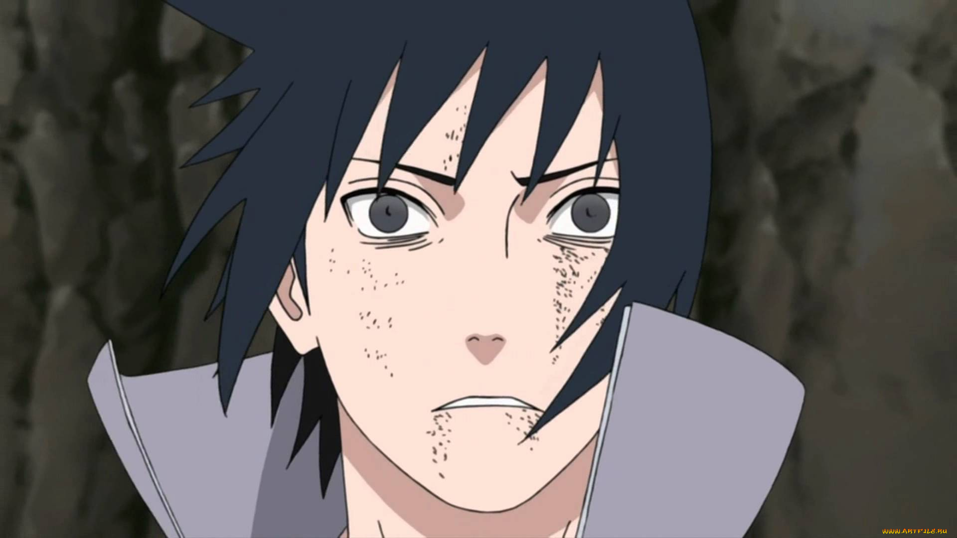 аниме, naruto, лицо, взгляд, учиха, саске