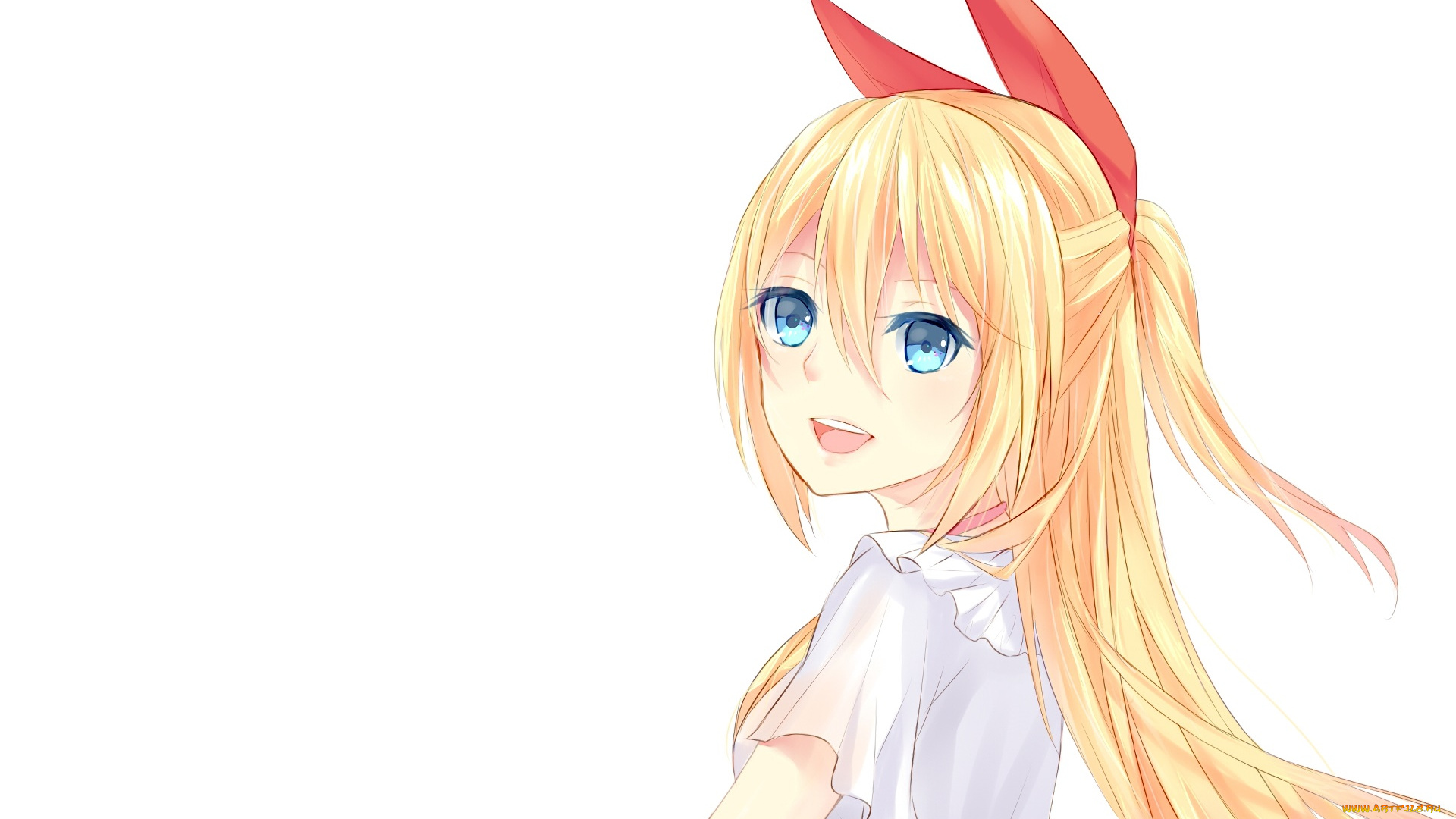 аниме, nisekoi, фон, взгляд, девушка