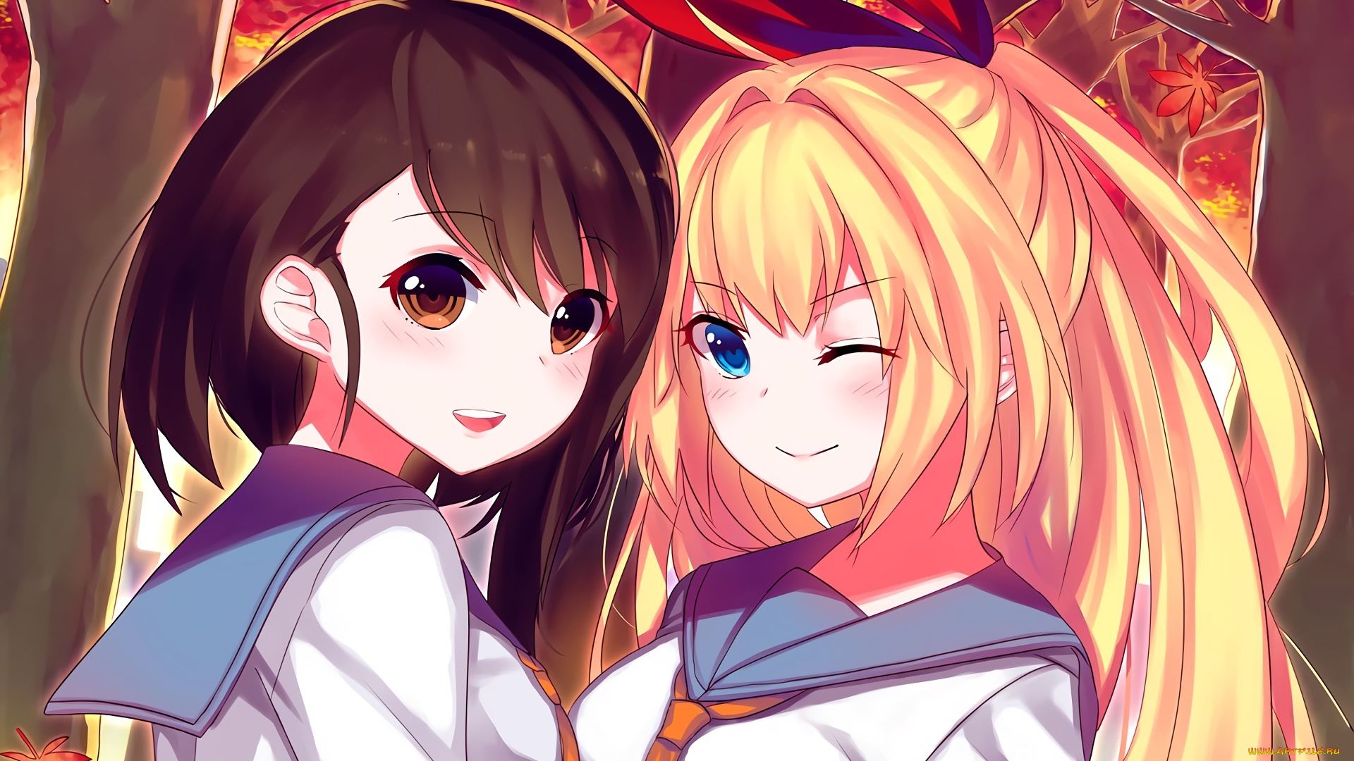 аниме, nisekoi, фон, взгляд, девушка