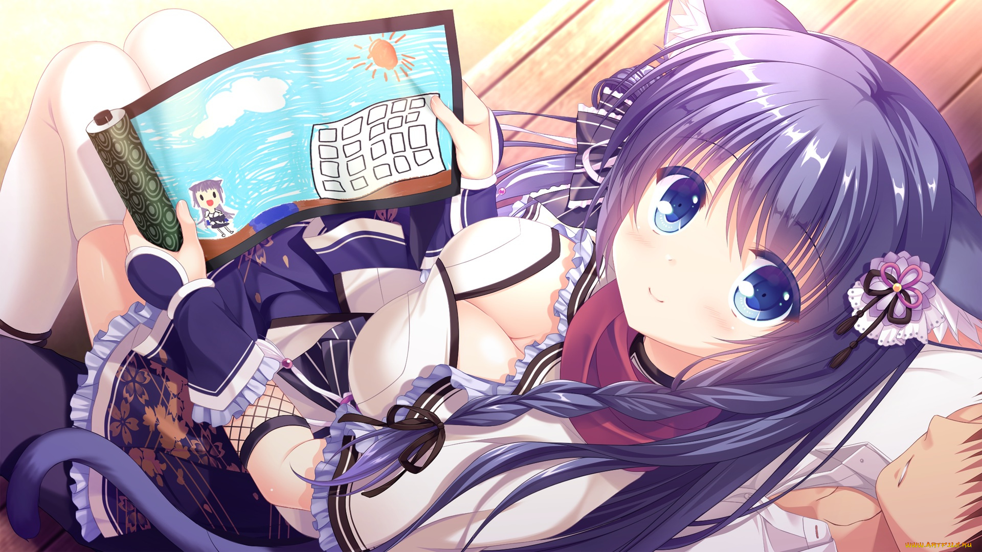 аниме, животные, , существа, neko-nin, exheart